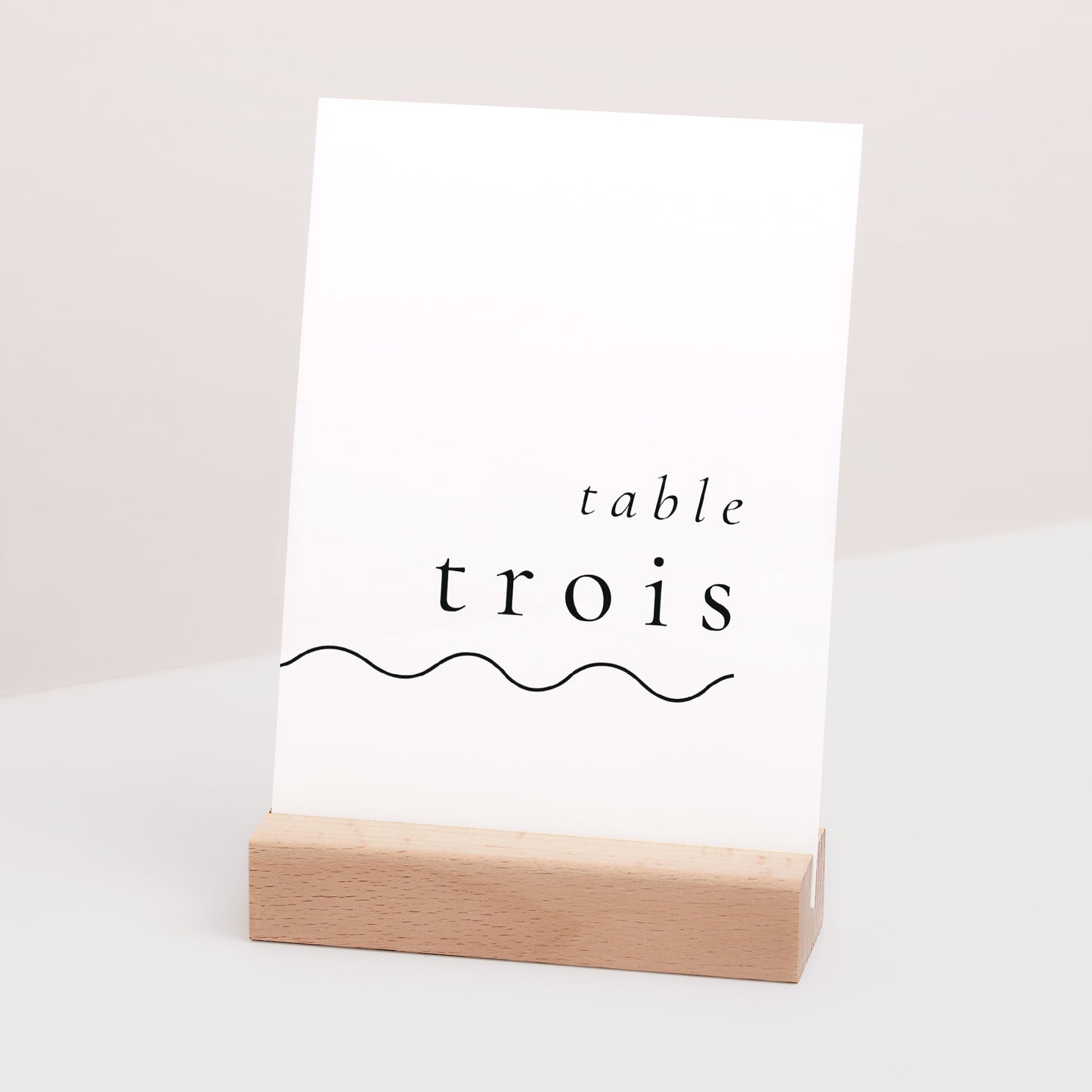 Marque table Mariage Rectangle Ondulations d'Amour photo N° 3