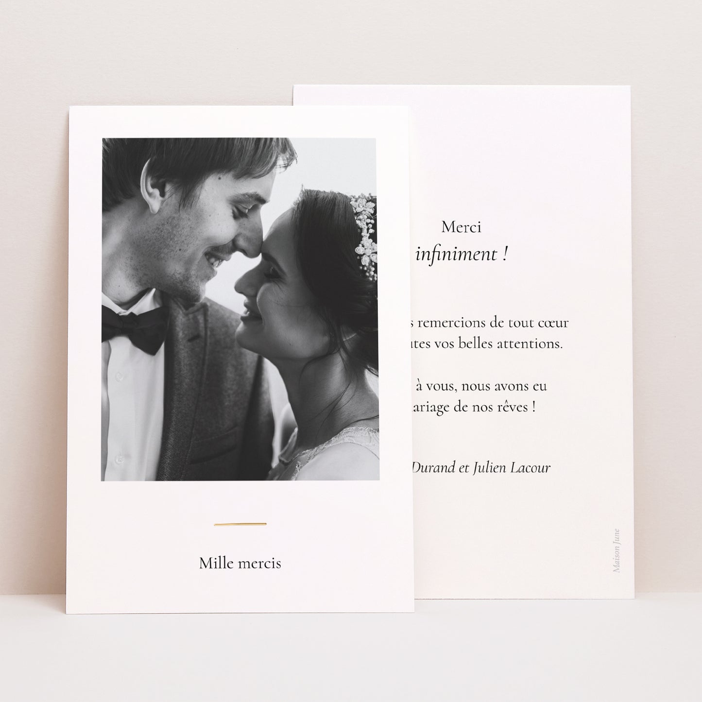 Remerciements Mariage Portrait Infini Floral photo N° 1