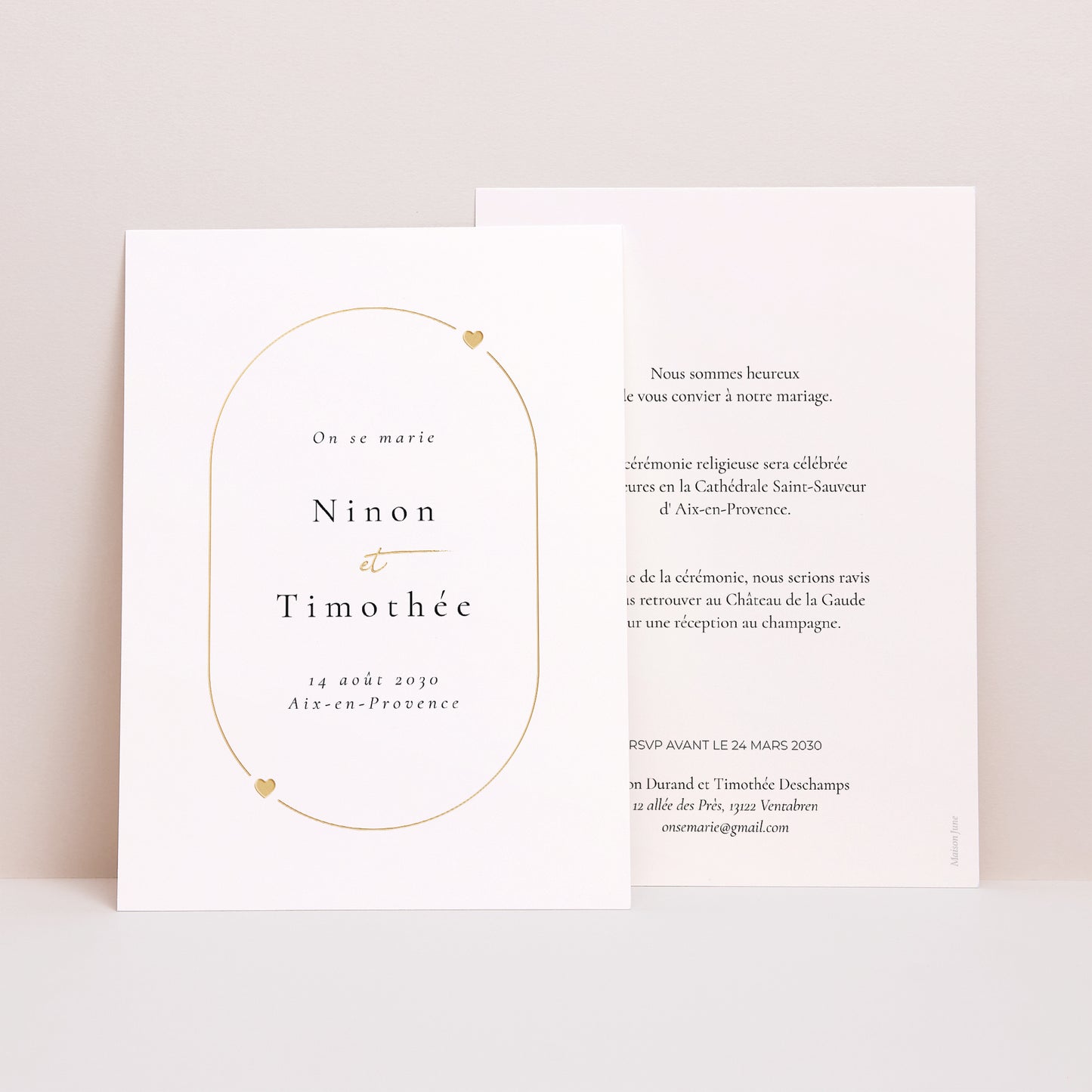 Faire-part Mariage Portrait Amour infini photo N° 1