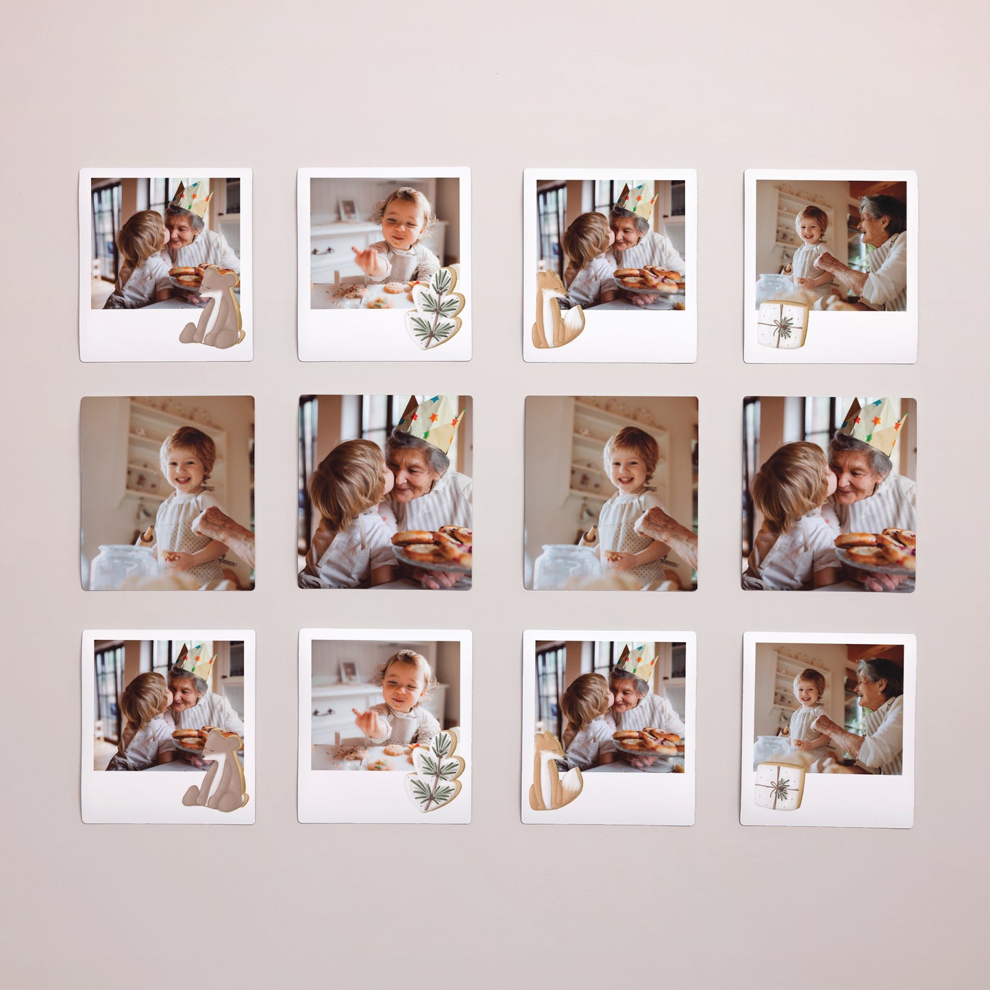 Tirage photo Fin d'année Lot de 12, magnétique Biscuit d'hiver photo N° 1