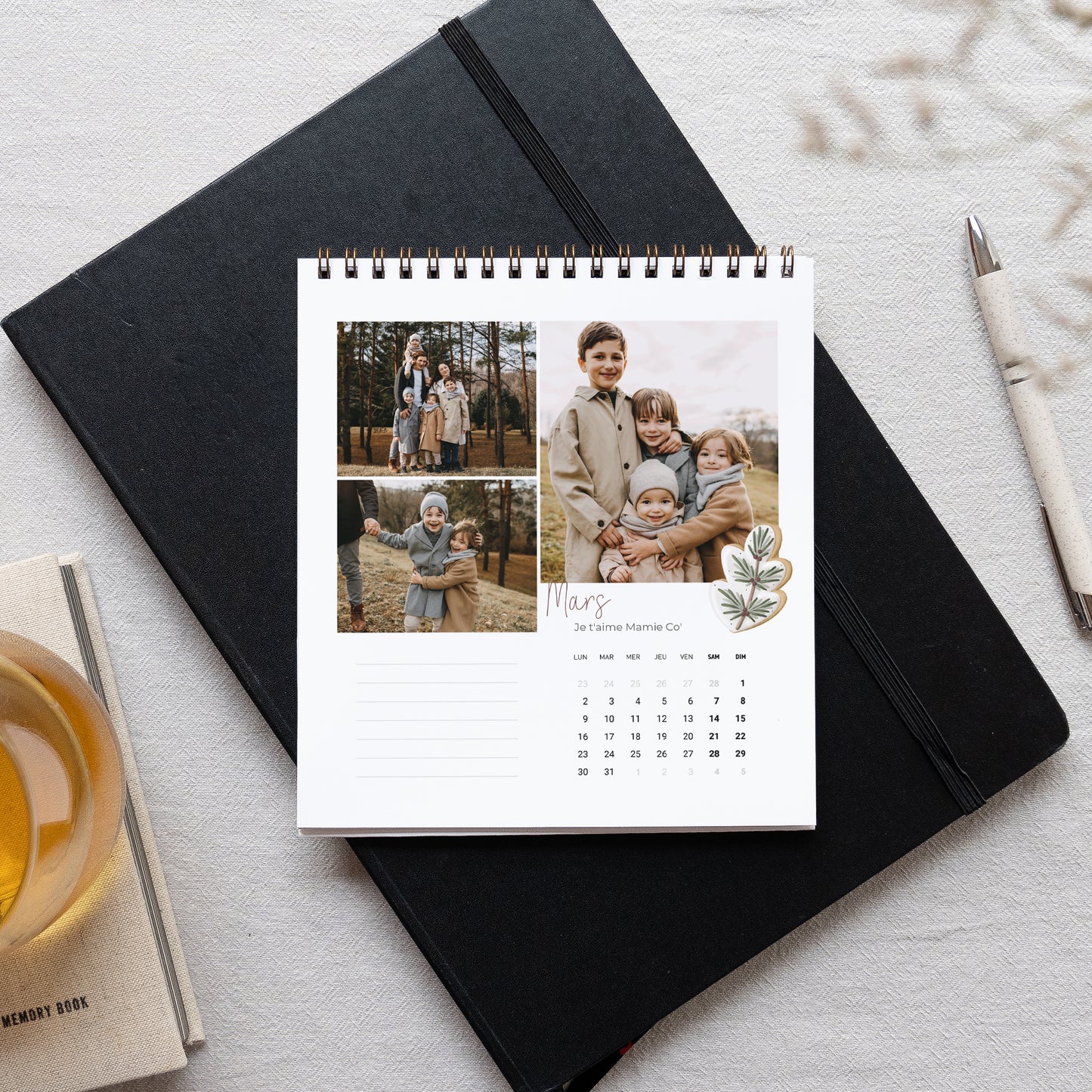 Calendrier Fin d'année Bureau, chevalet Biscuit d'hiver photo N° 3