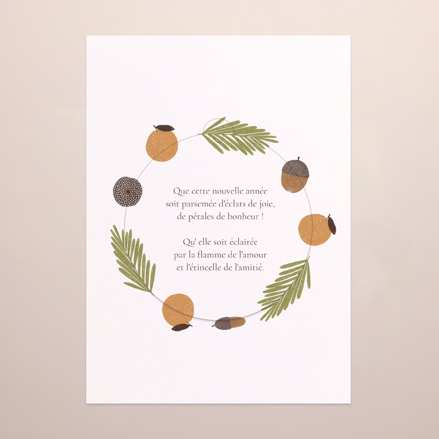 Carte de Noel Fin d'année Détachable Solstice d'hiver photo N° 3