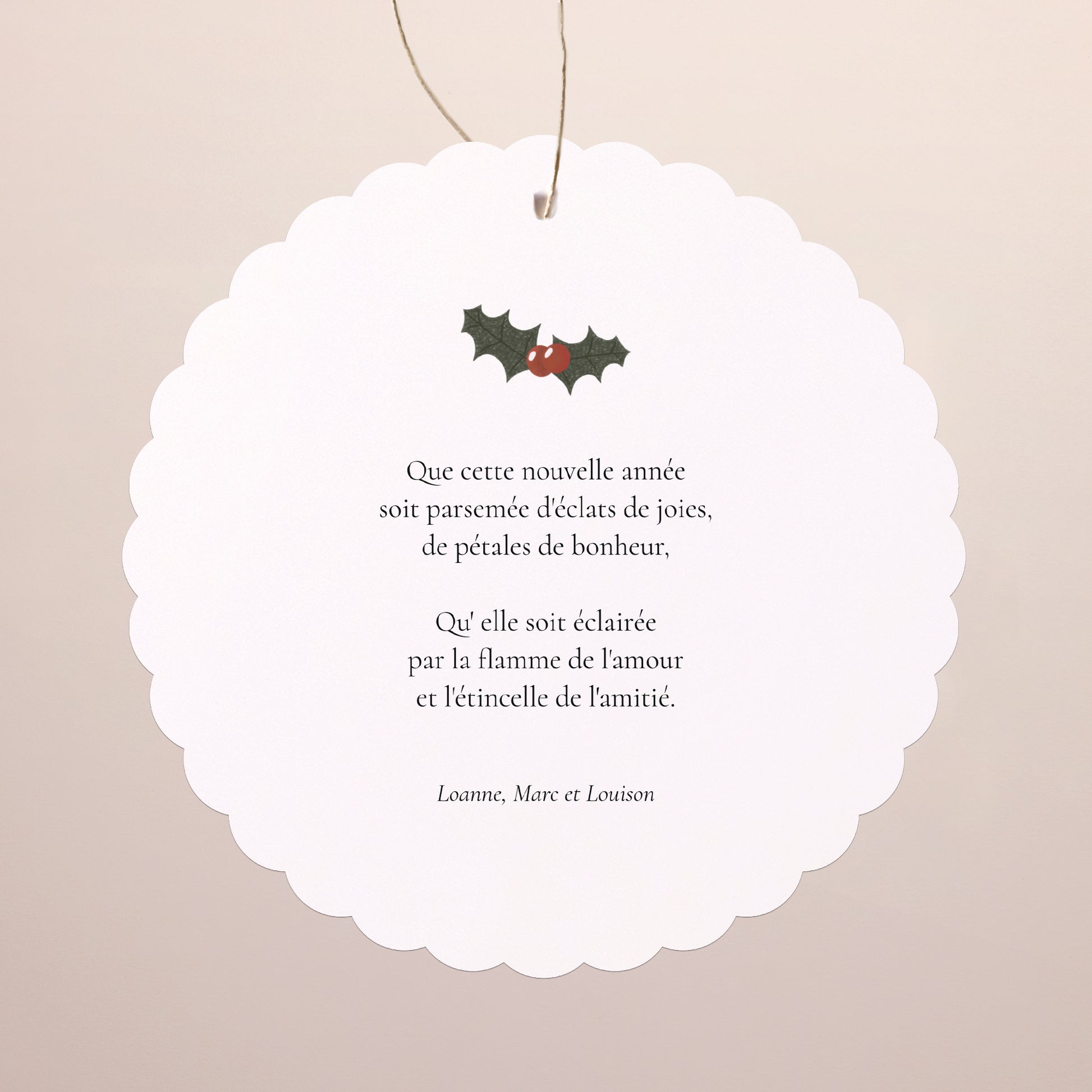 Carte de Noel Fin d'année À suspendre Solstice d'hiver photo N° 2