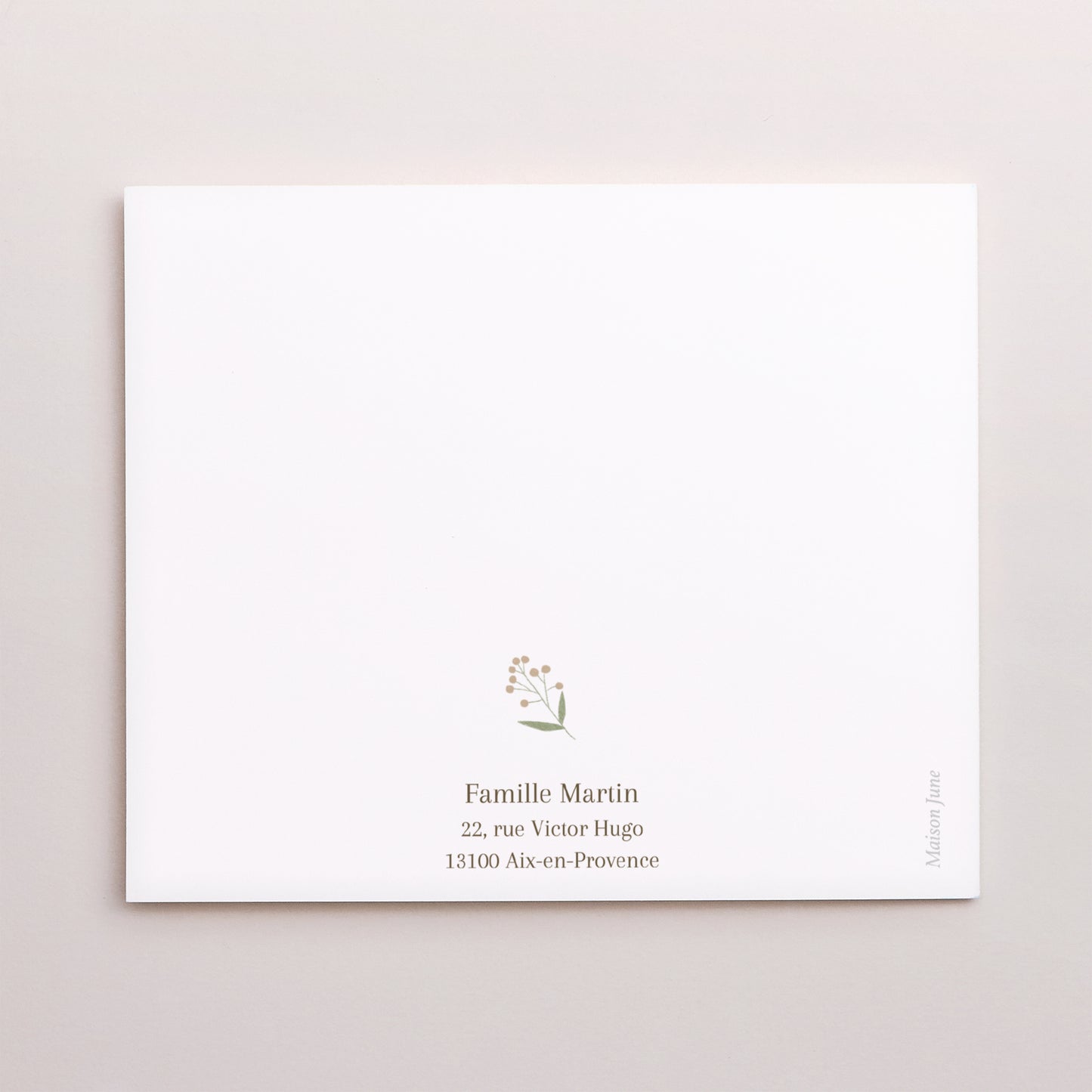 Remerciements Naissance Double volet asymétrique hérisson, motif baies photo N° 3