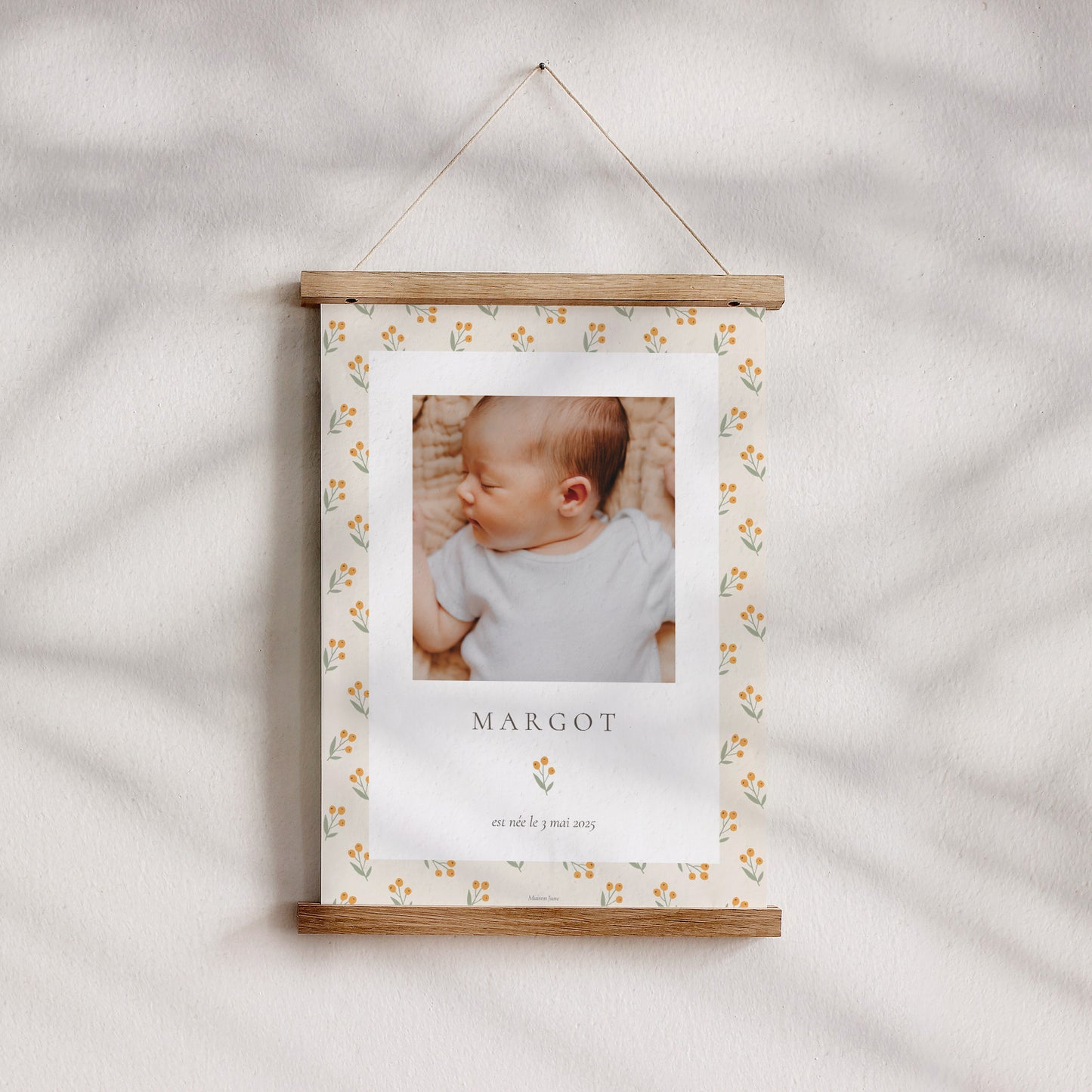 Affiche Naissance Portrait body fleuri photo N° 4