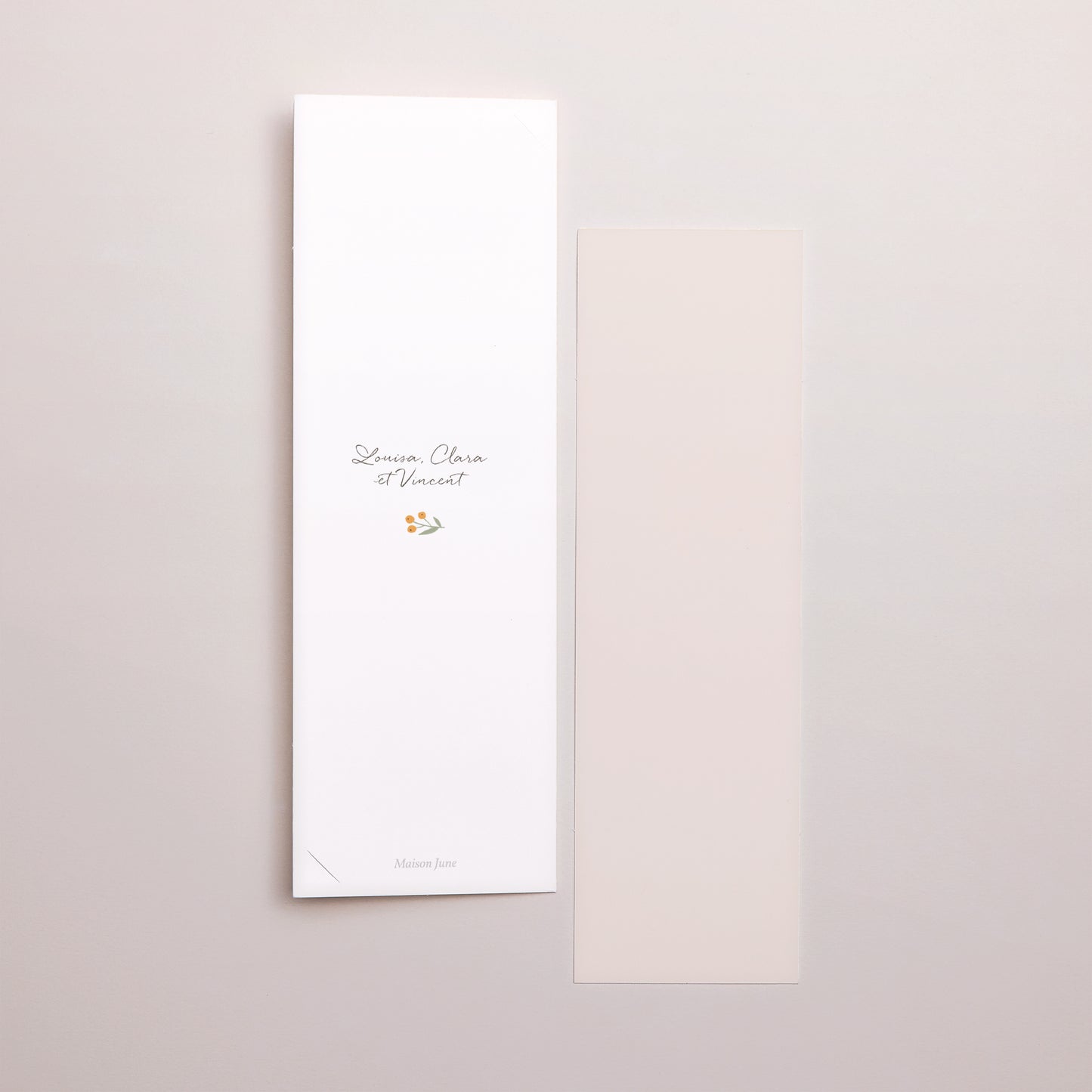 Faire-part Naissance Marque-page photo Body fleuri photo N° 3