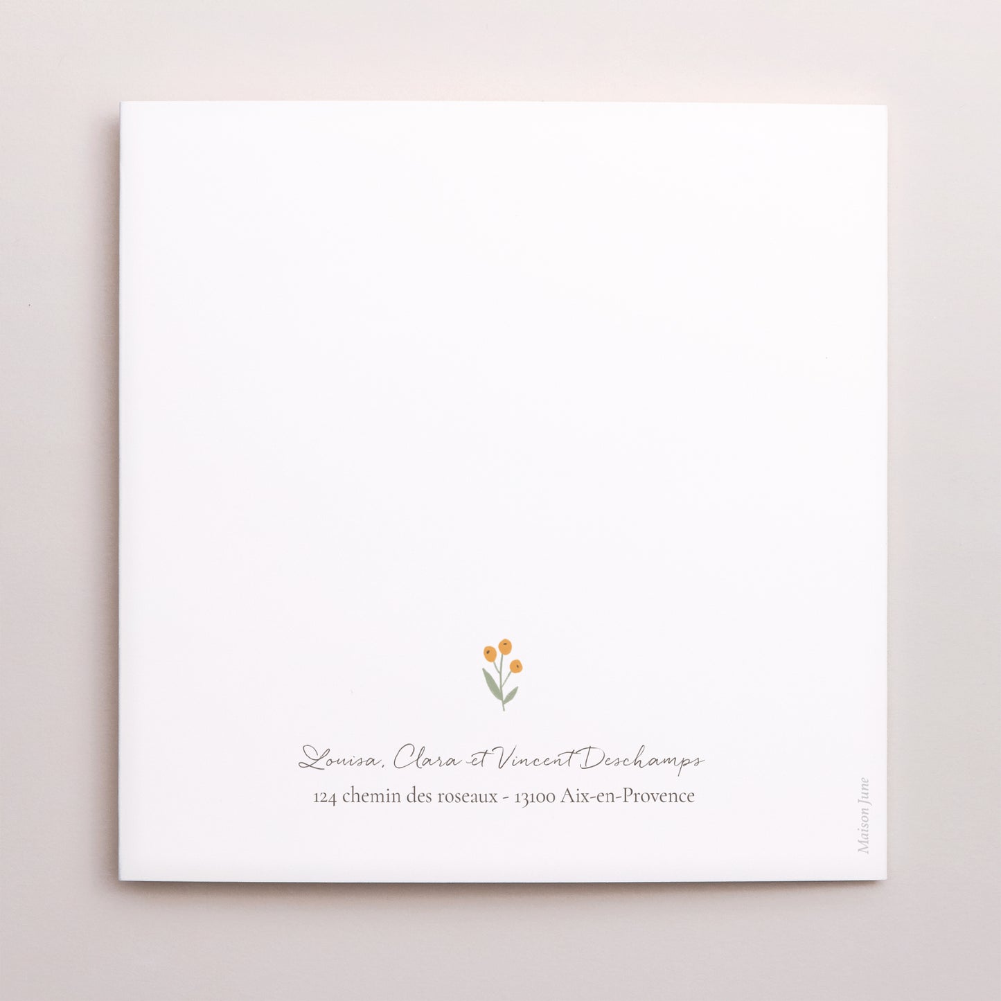 Faire-part Naissance Triptyque ouverture fenêtre Body fleuri photo N° 3