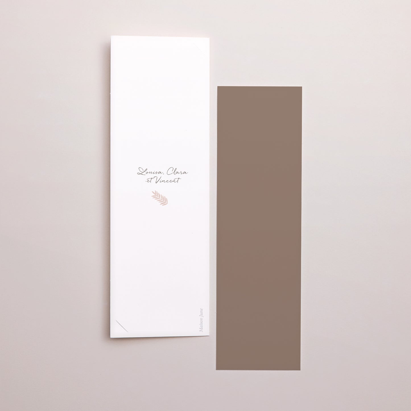 Faire-part Naissance Marque-page photo body, branches rosées photo N° 3