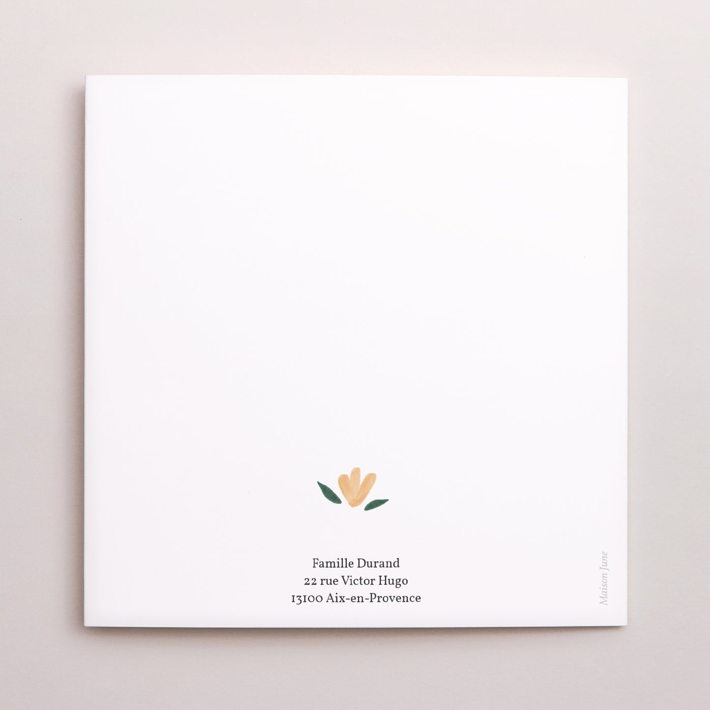 Faire-part Naissance Carré double volet Arc en fleurs Printanier photo N° 3