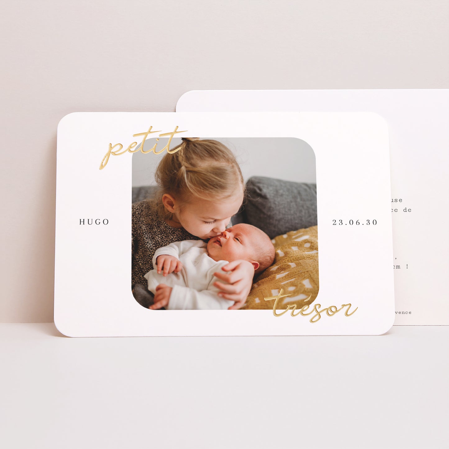 Faire-part Naissance Paysage, bords arrondis Petit Trésor photo N° 1
