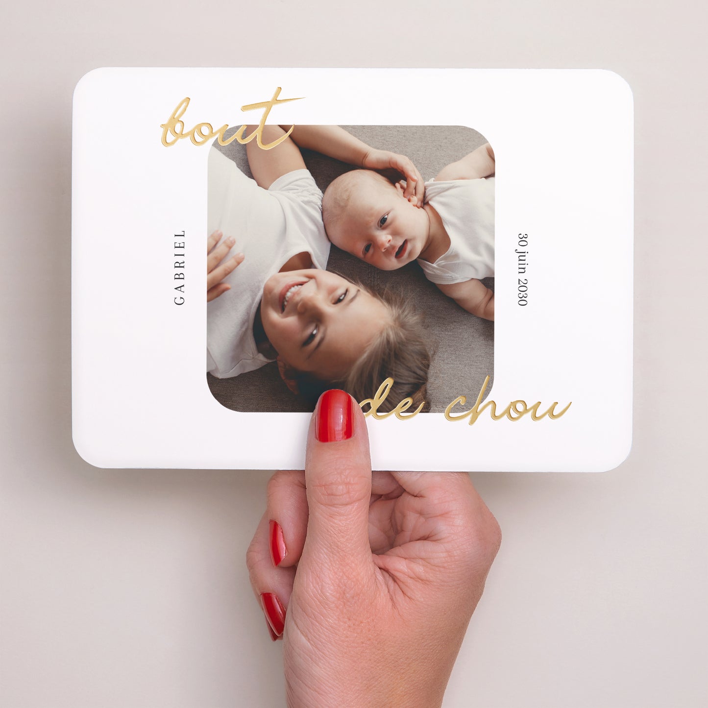 Faire-part Naissance Paysage, bords arrondis bout de chou photo N° 3