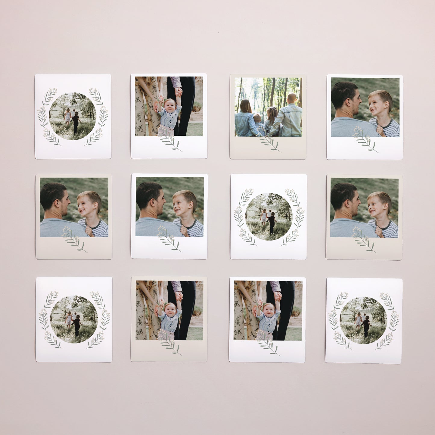 Tirage photo Fin d'année Lot de 12, magnétique Brin flocon et boule photo N° 1