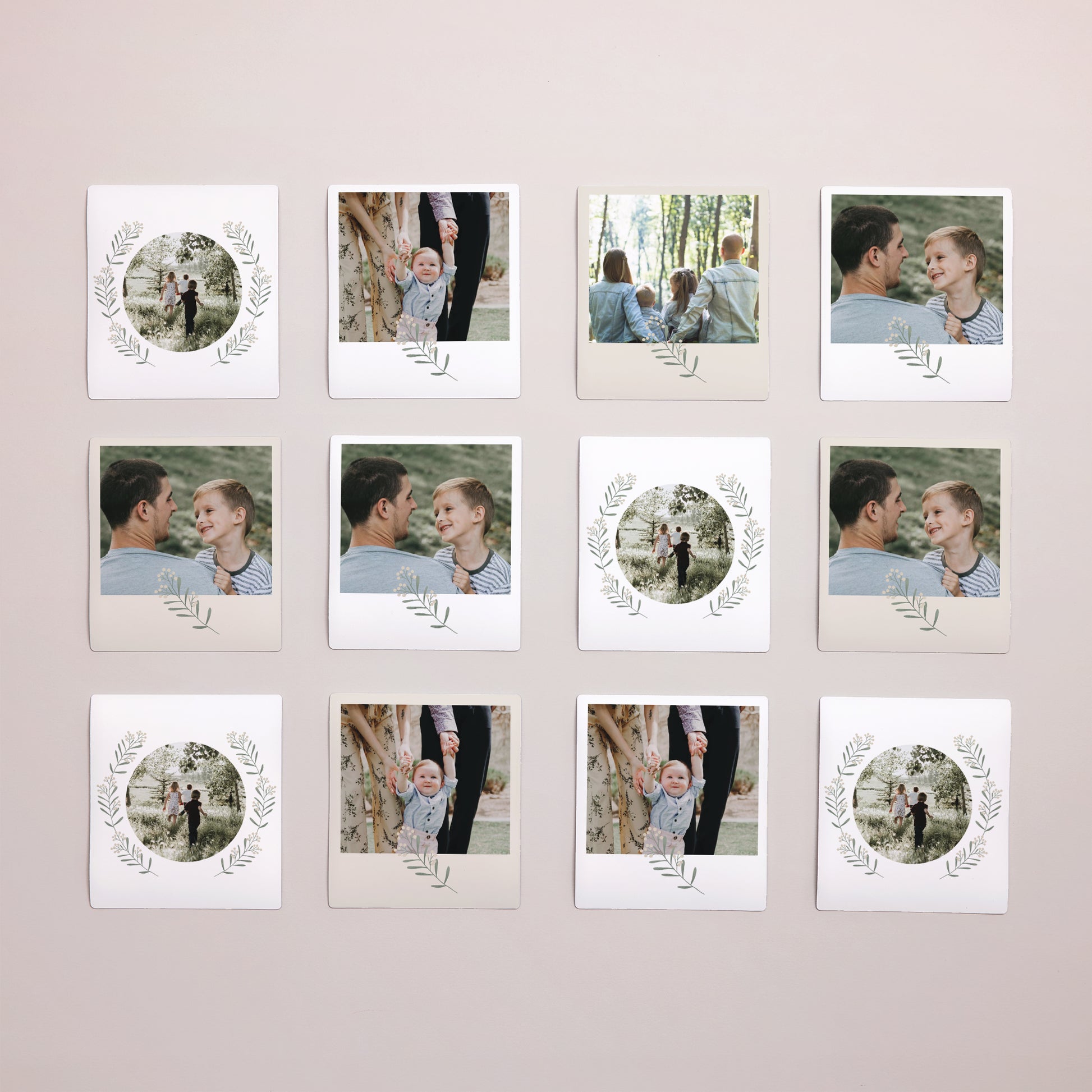 Tirage photo Fin d'année Lot de 12, magnétique Brin flocon et boule photo N° 1