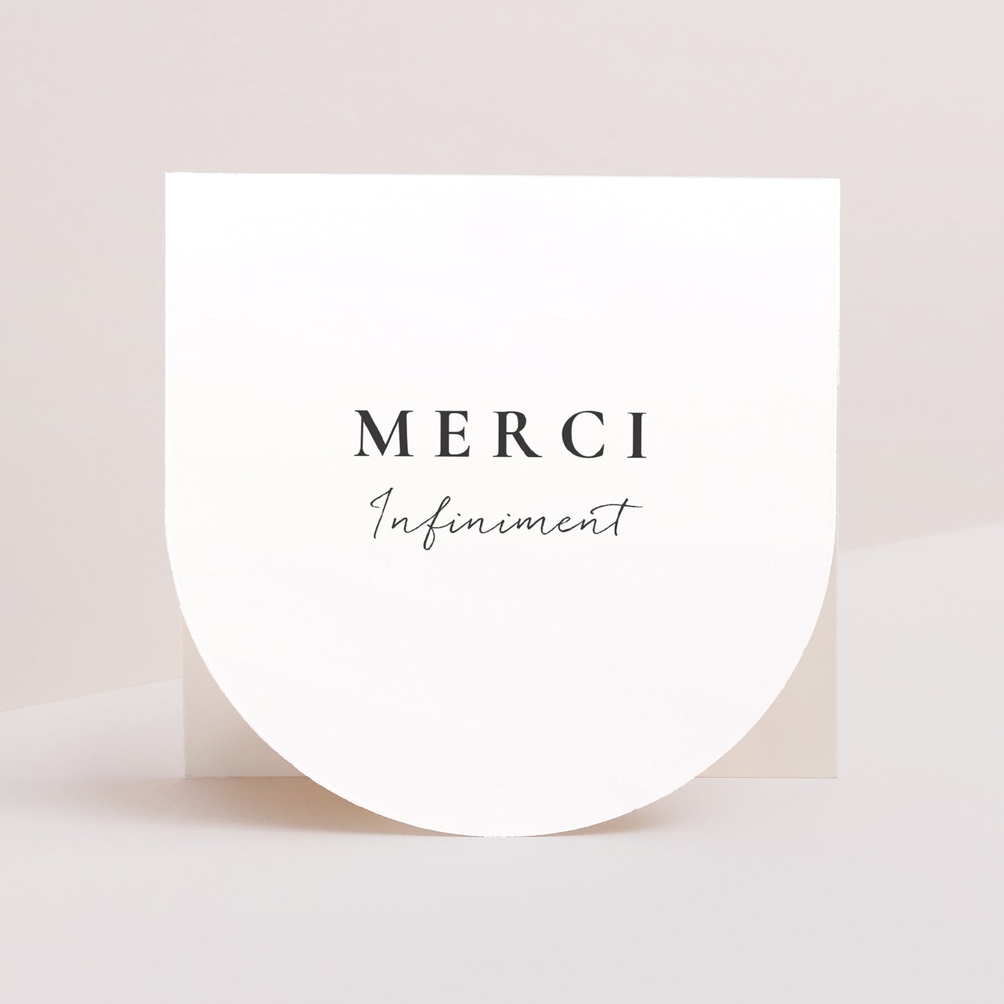 Remerciements Mariage Carré double volet demi-lune Trio & Typo photo N° 1