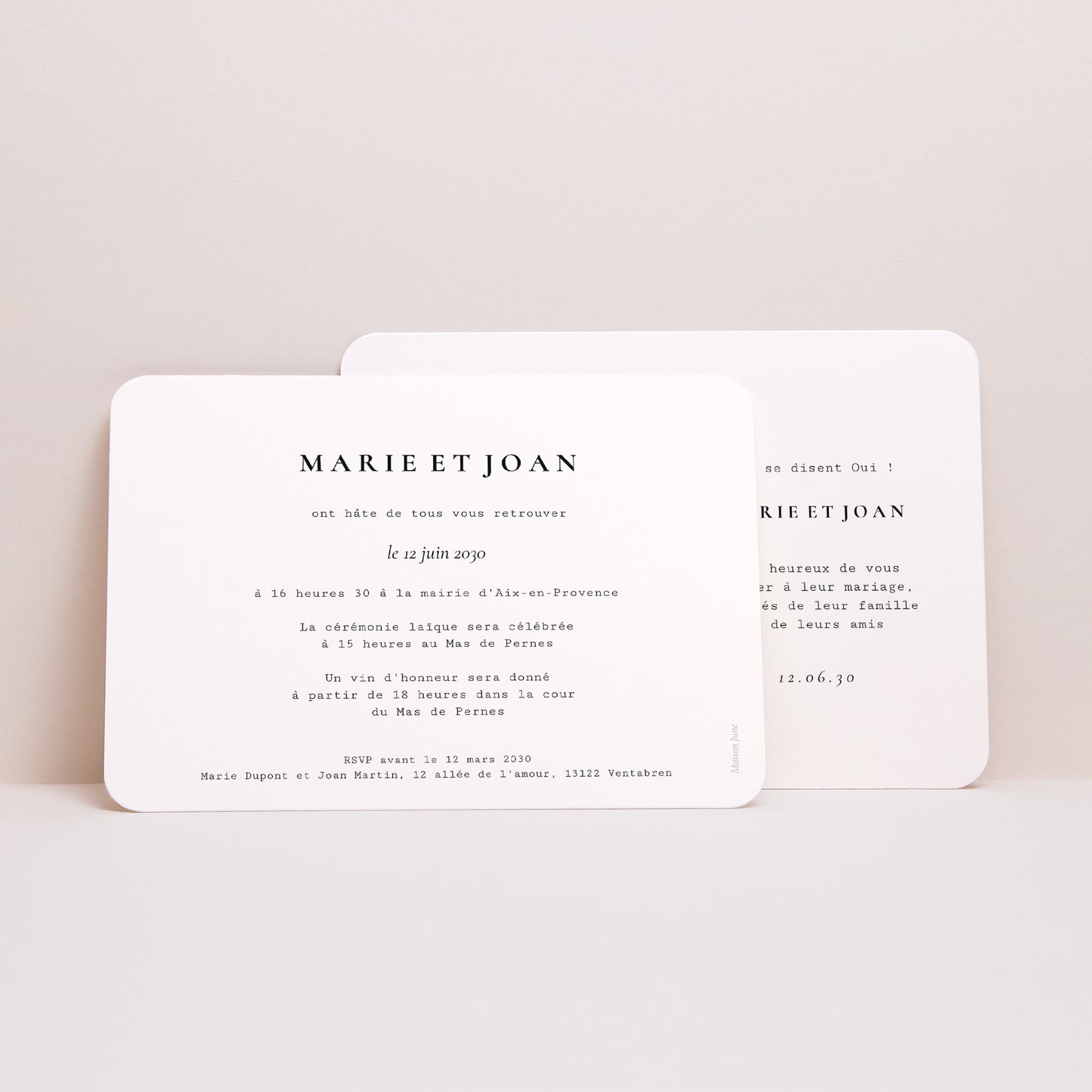 Faire-part Mariage Paysage, bords arrondis Arche photo photo N° 3