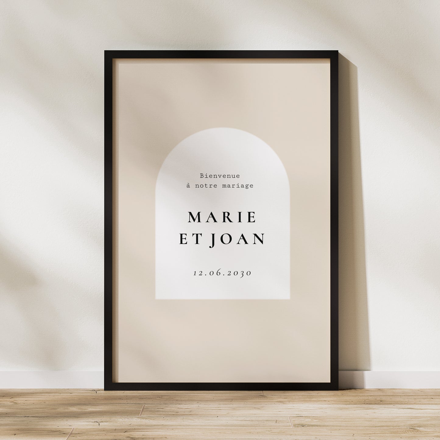 Panneau bienvenue Mariage Portrait 60 x 90 cm Arche photo photo N° 1