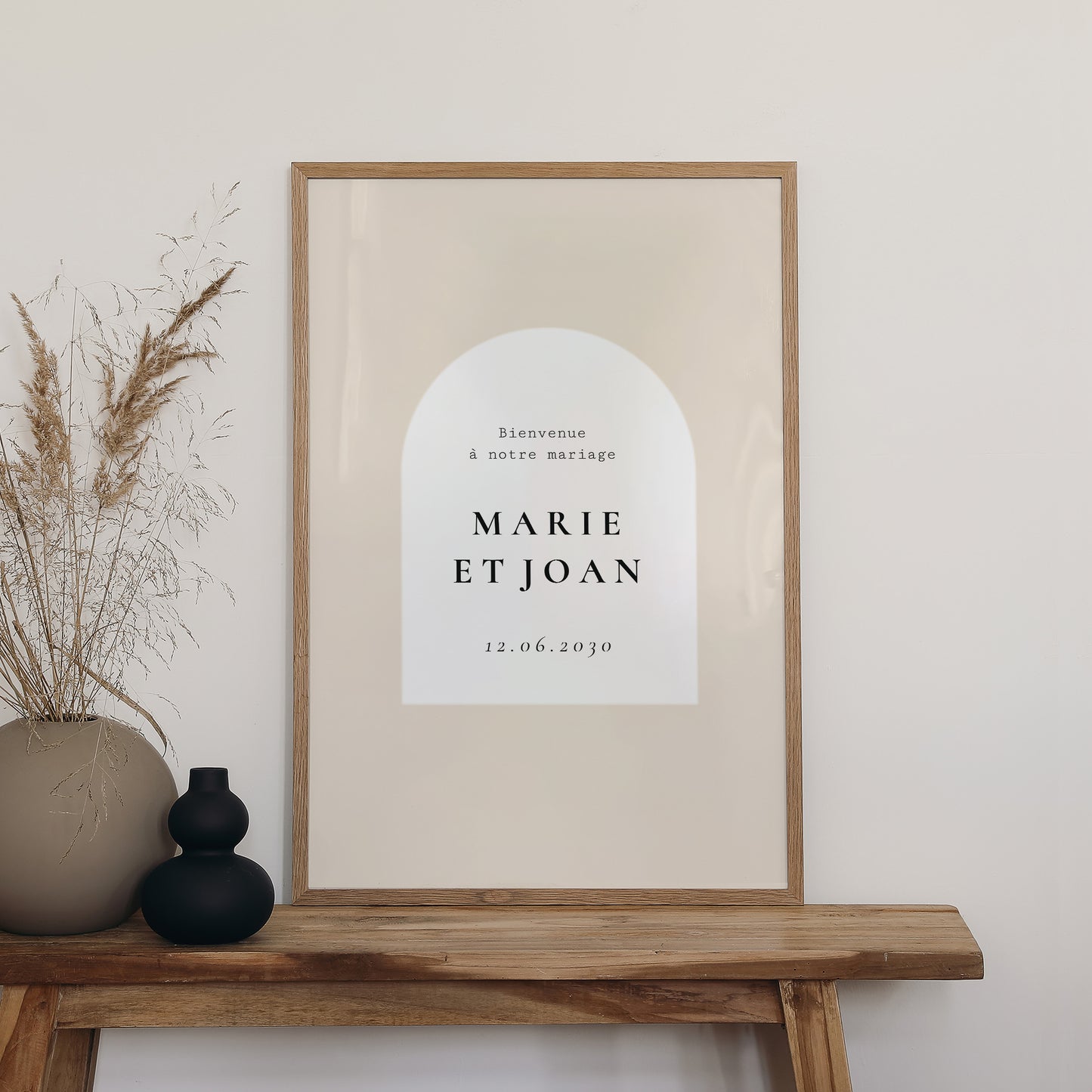 Panneau bienvenue Mariage Portrait 60 x 90 cm Arche photo photo N° 2