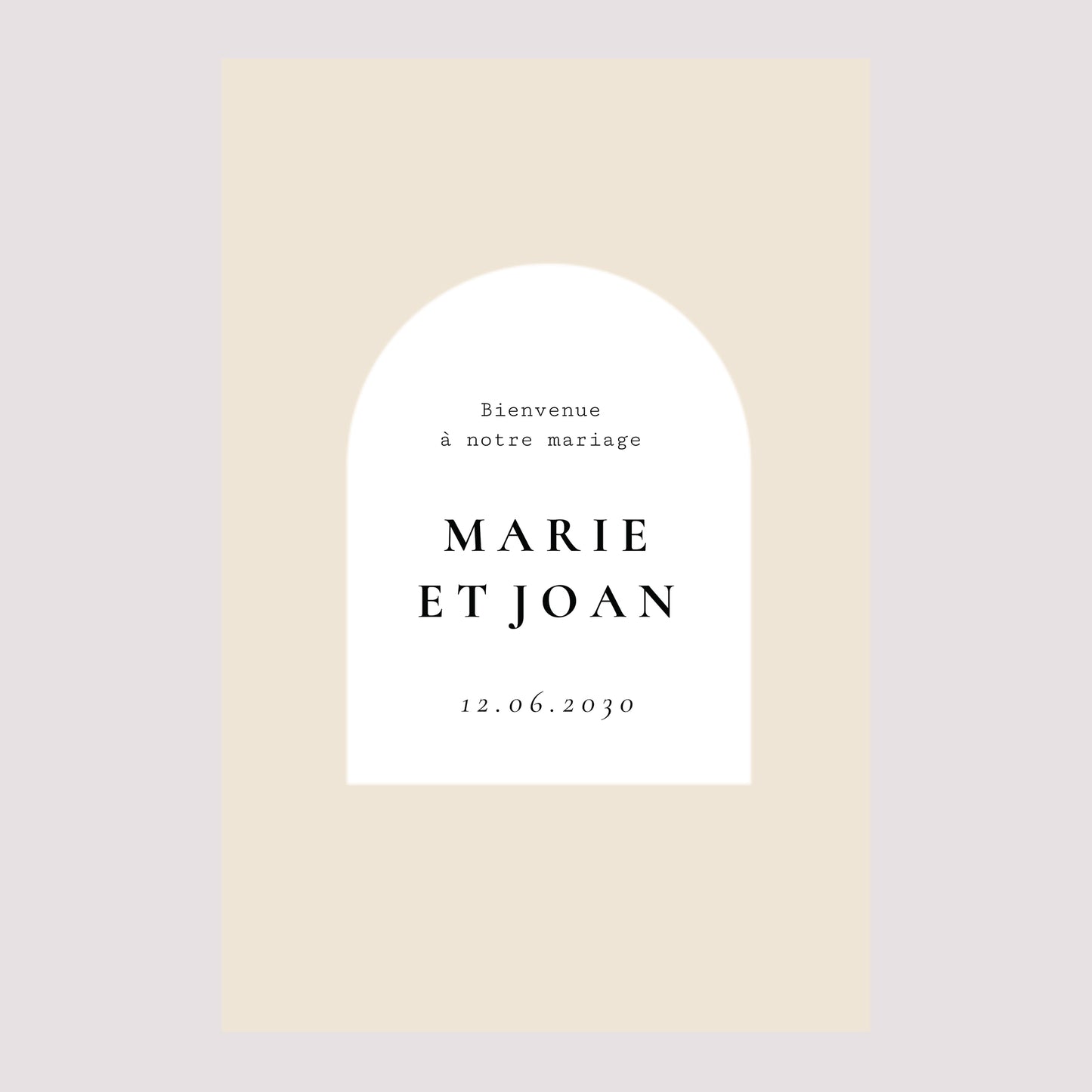 Panneau bienvenue Mariage Portrait 60 x 90 cm Arche photo photo N° 2