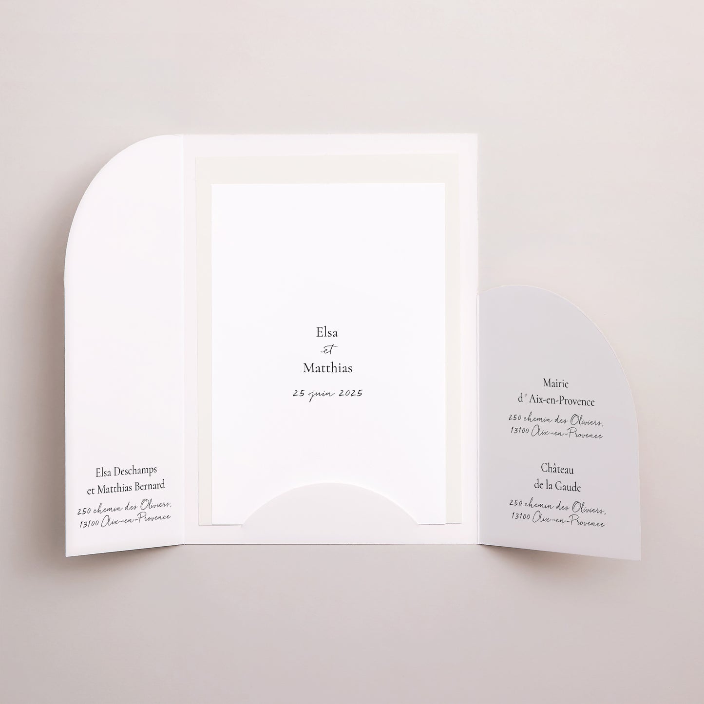 Faire-part Mariage Pochette 2 cartes Alliance Végétale photo N° 3