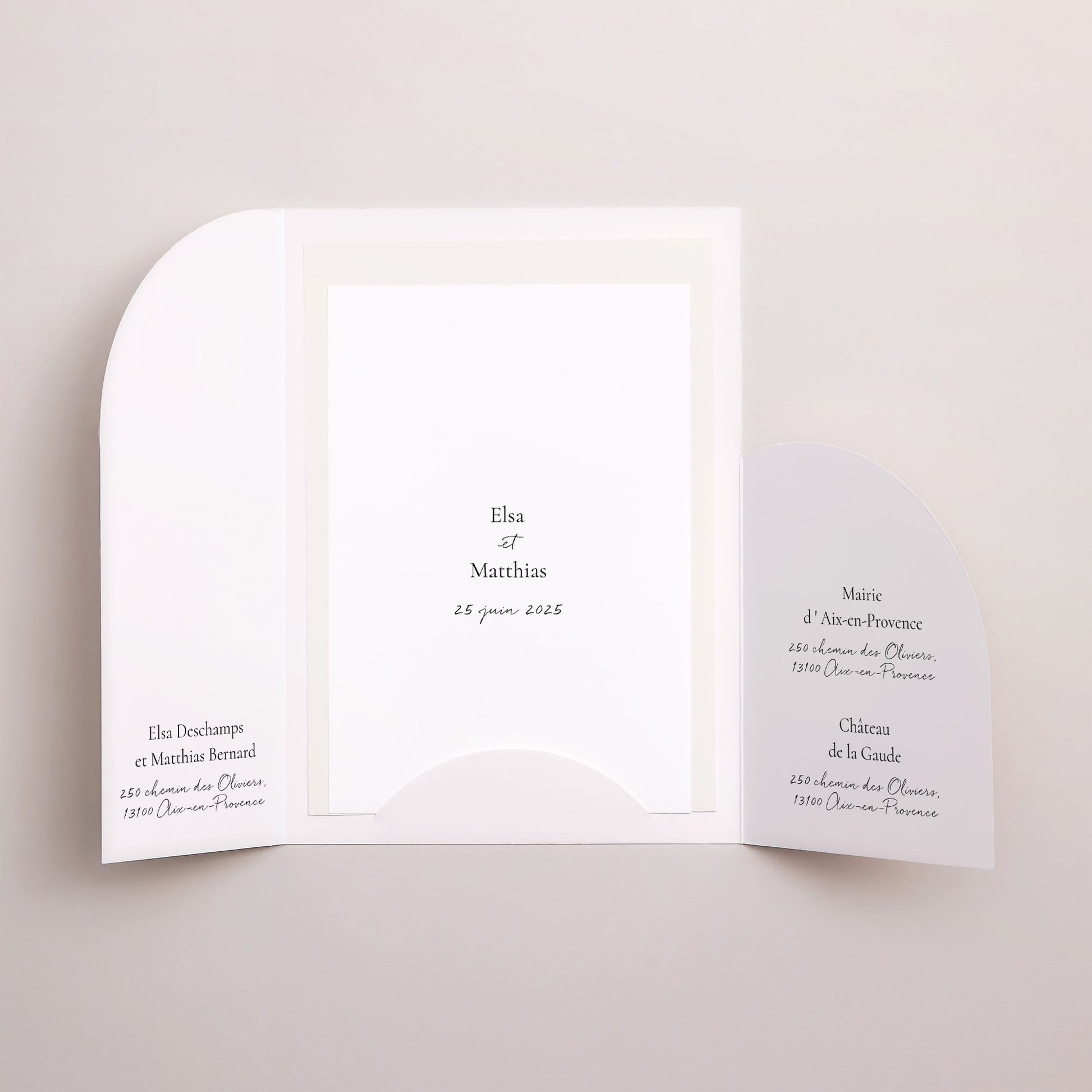 Faire-part Mariage Pochette 2 cartes Alliance Végétale photo N° 3