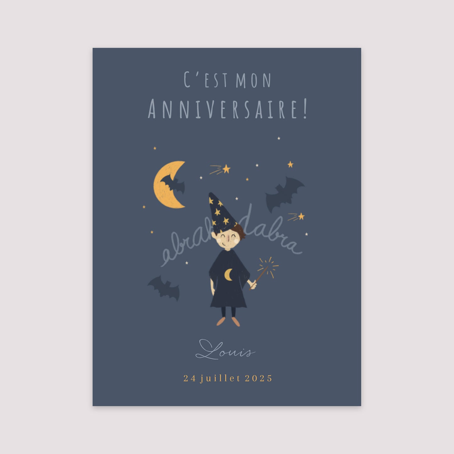 Affiche Anniversaire Enfant Portrait 30 x 40 cm Super Sorcier photo N° 2