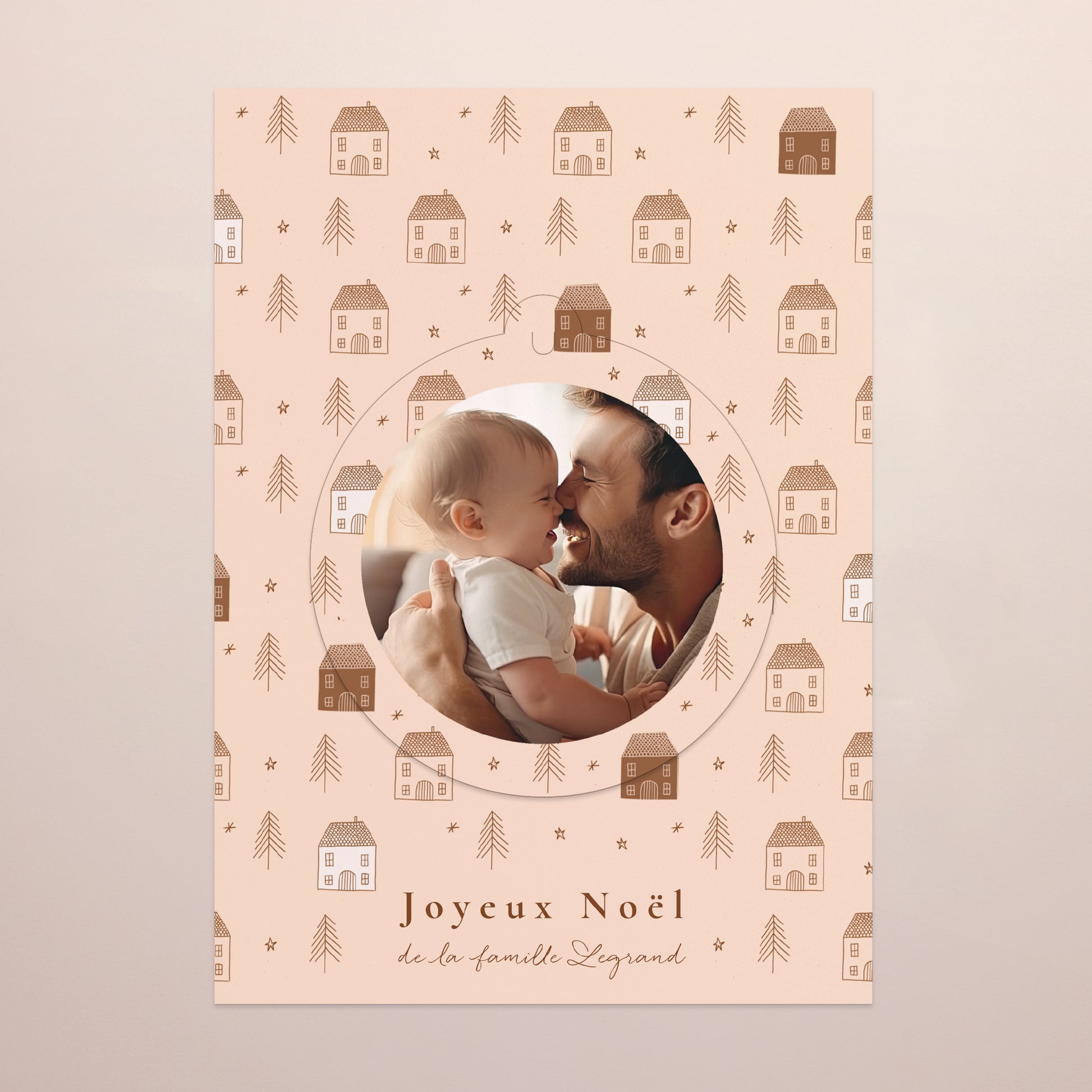 Carte de Noel Fin d'année Détachable Maisonnettes d'hiver photo N° 2