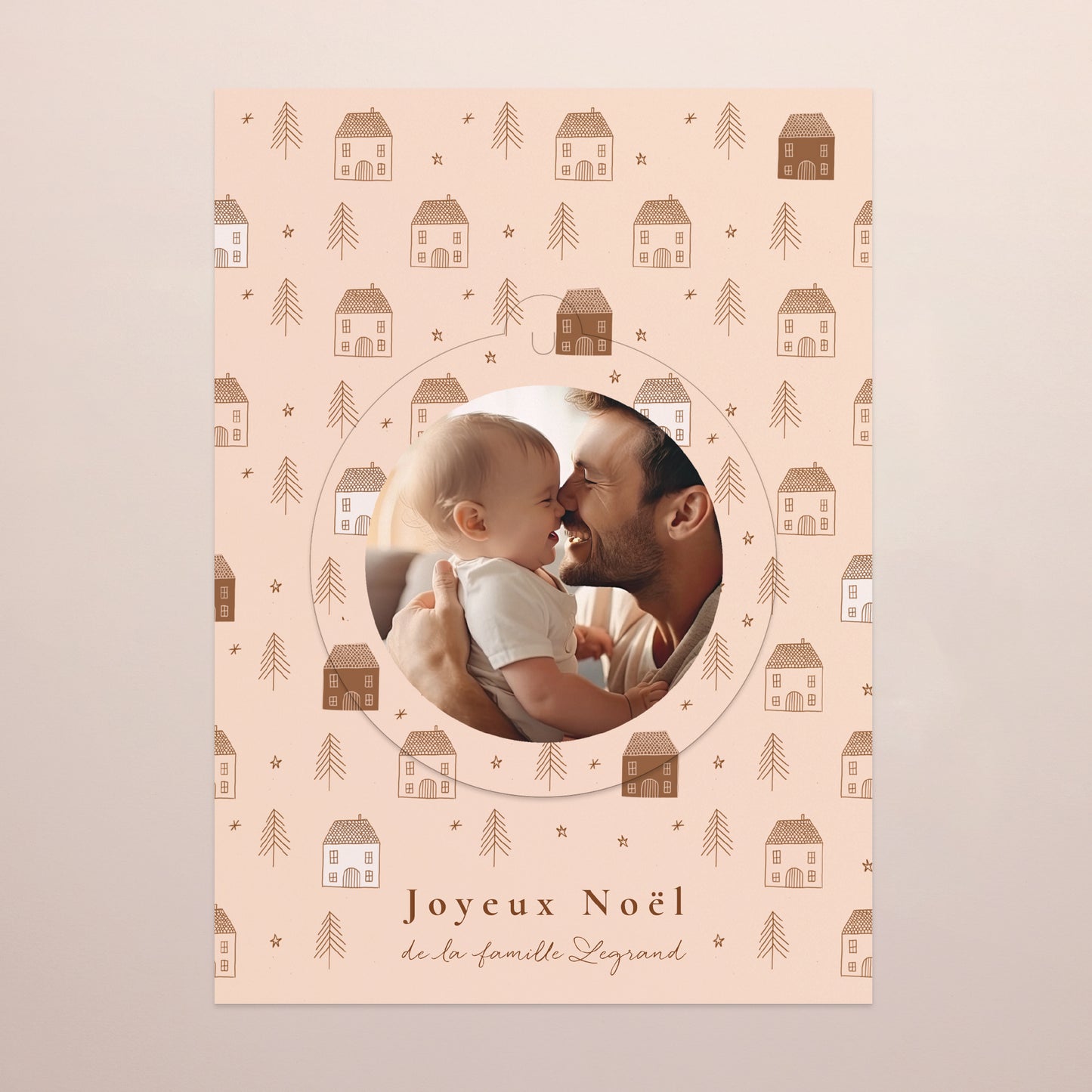 Carte de voeux Fin d'année Détachable Maisonnettes d'hiver photo N° 2