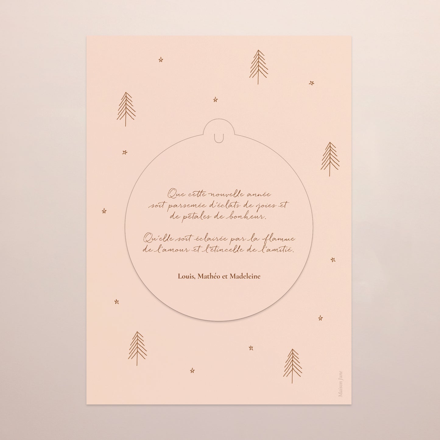 Carte de voeux Fin d'année Détachable Maisonnettes d'hiver photo N° 3