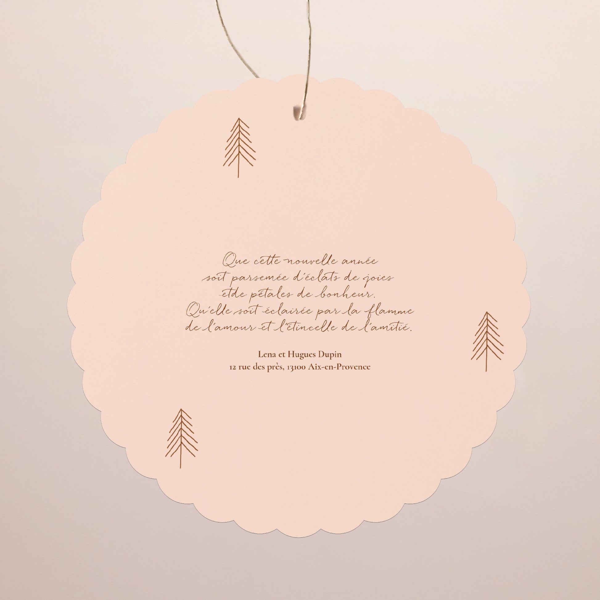 Carte de Noel Fin d'année À suspendre Maisonnettes d'hiver photo N° 2