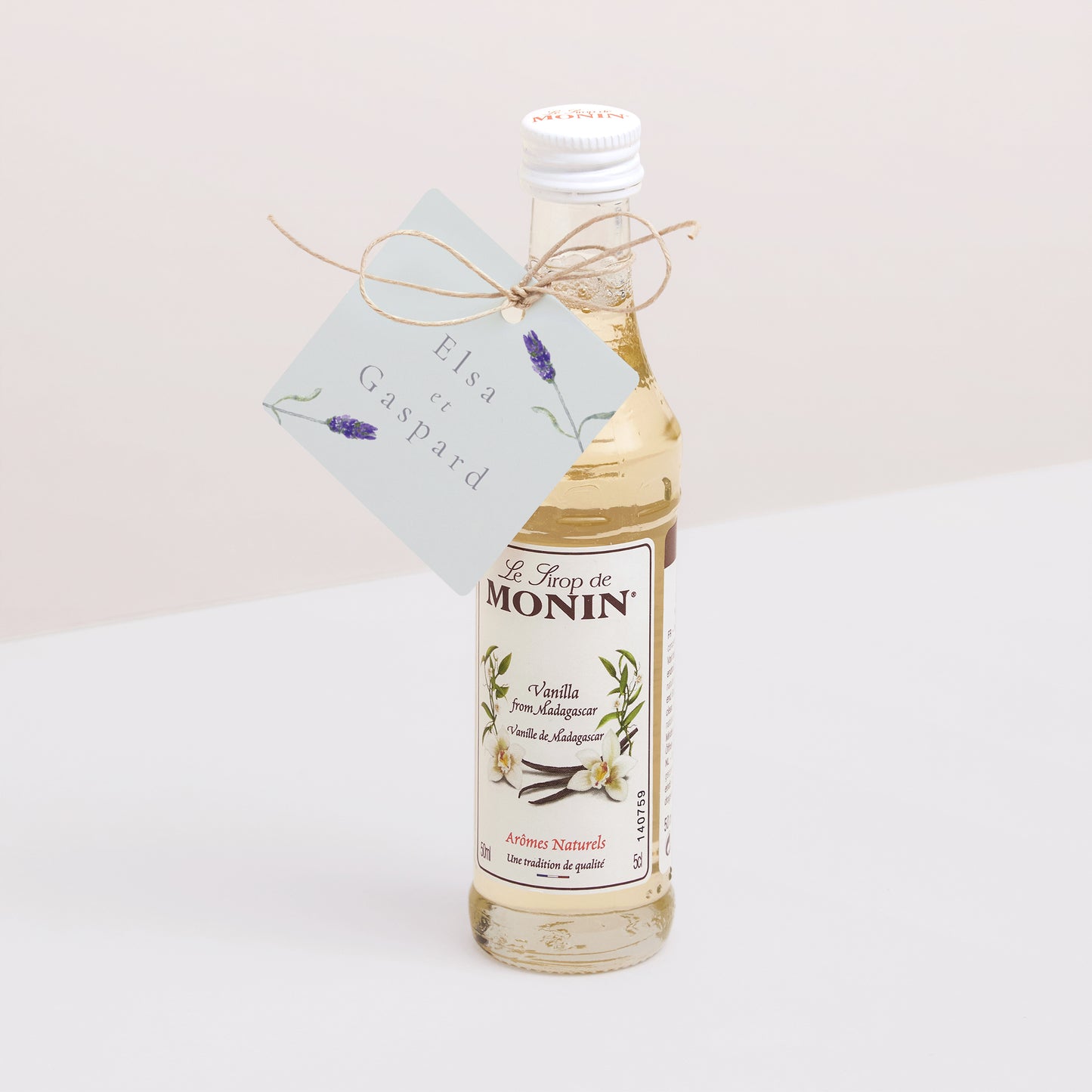 Etiquette perforée Mariage Carrée Lavande aquarelle photo N° 3