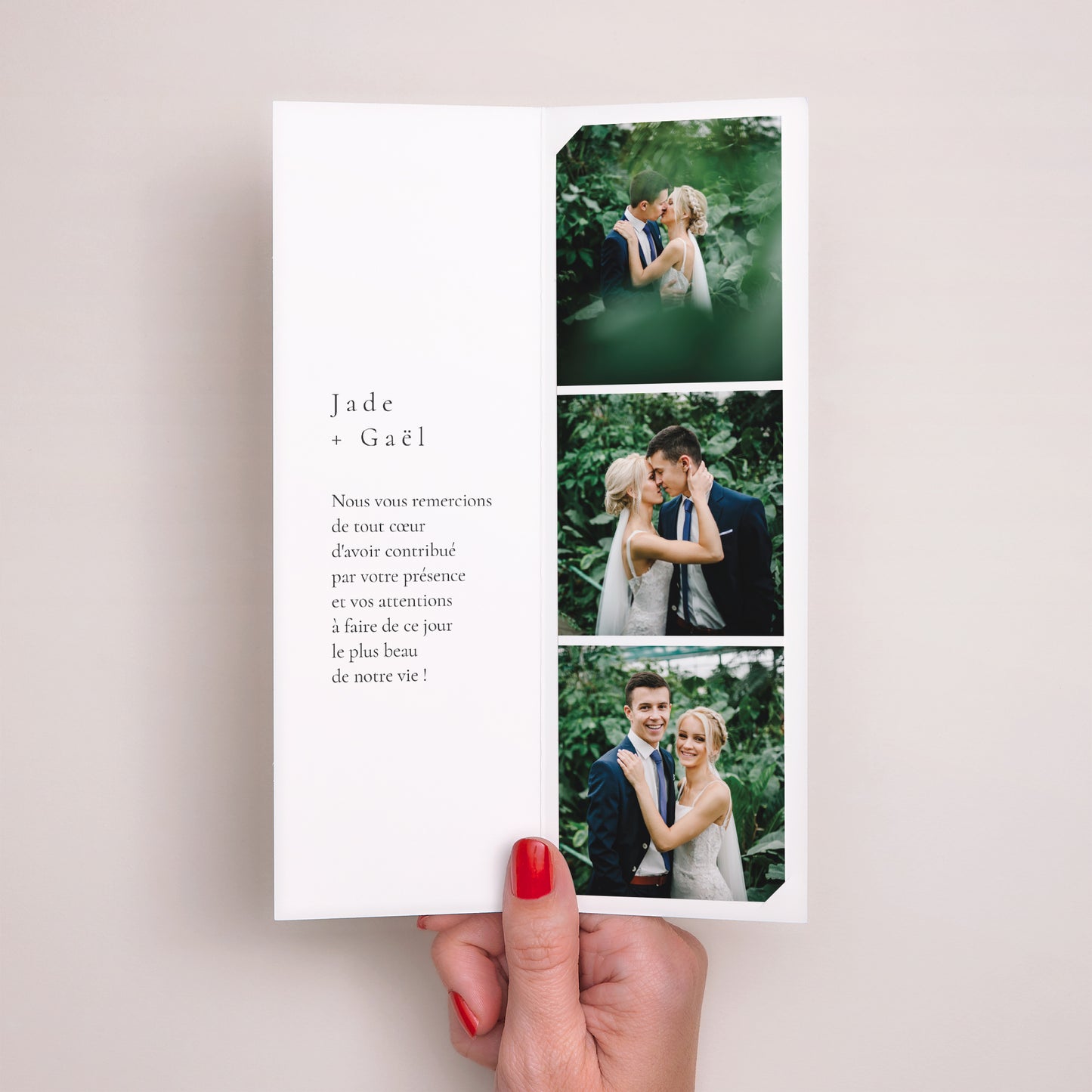 Remerciements Mariage Marque-page photo Romarin de Provence photo N° 2
