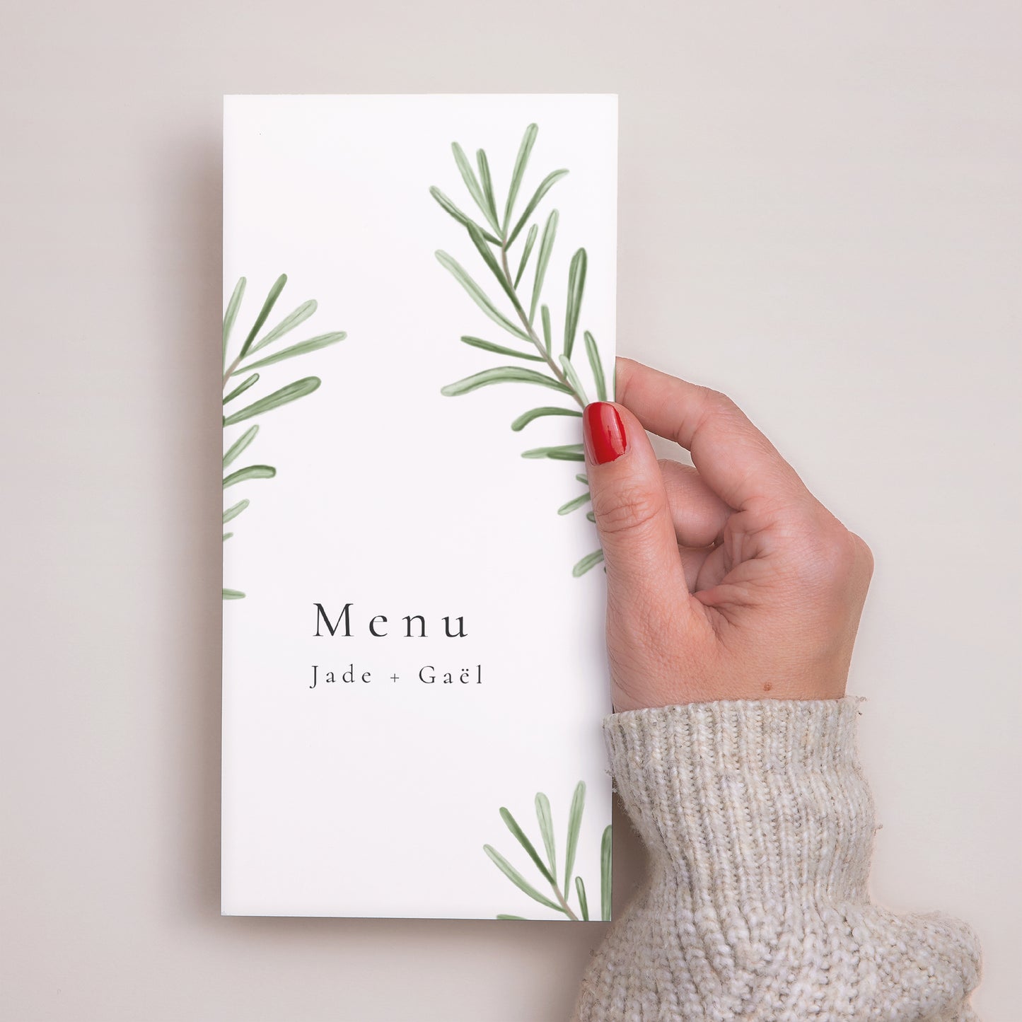 Menu Mariage Panoramique portrait Romarin de Provence photo N° 2