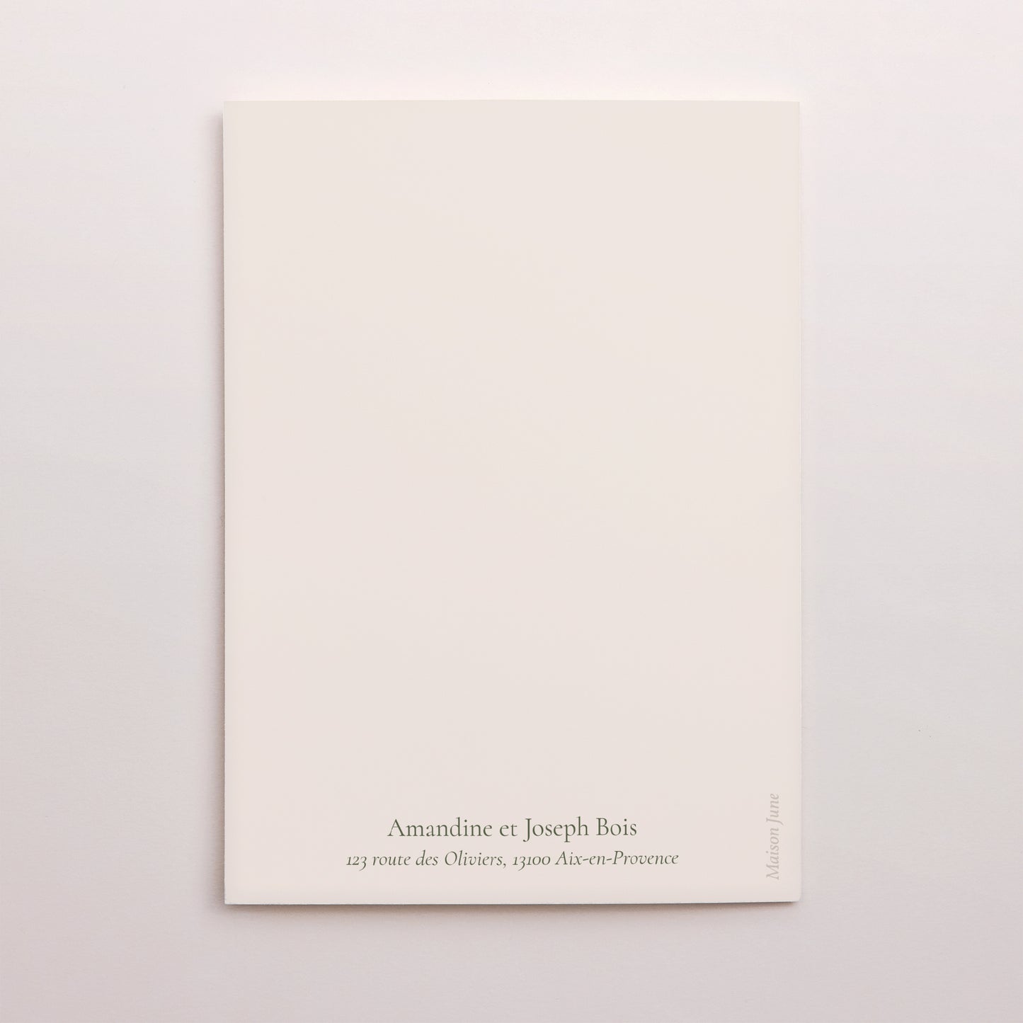 Remerciements Mariage Portrait double volet Liberty Poudré photo N° 3