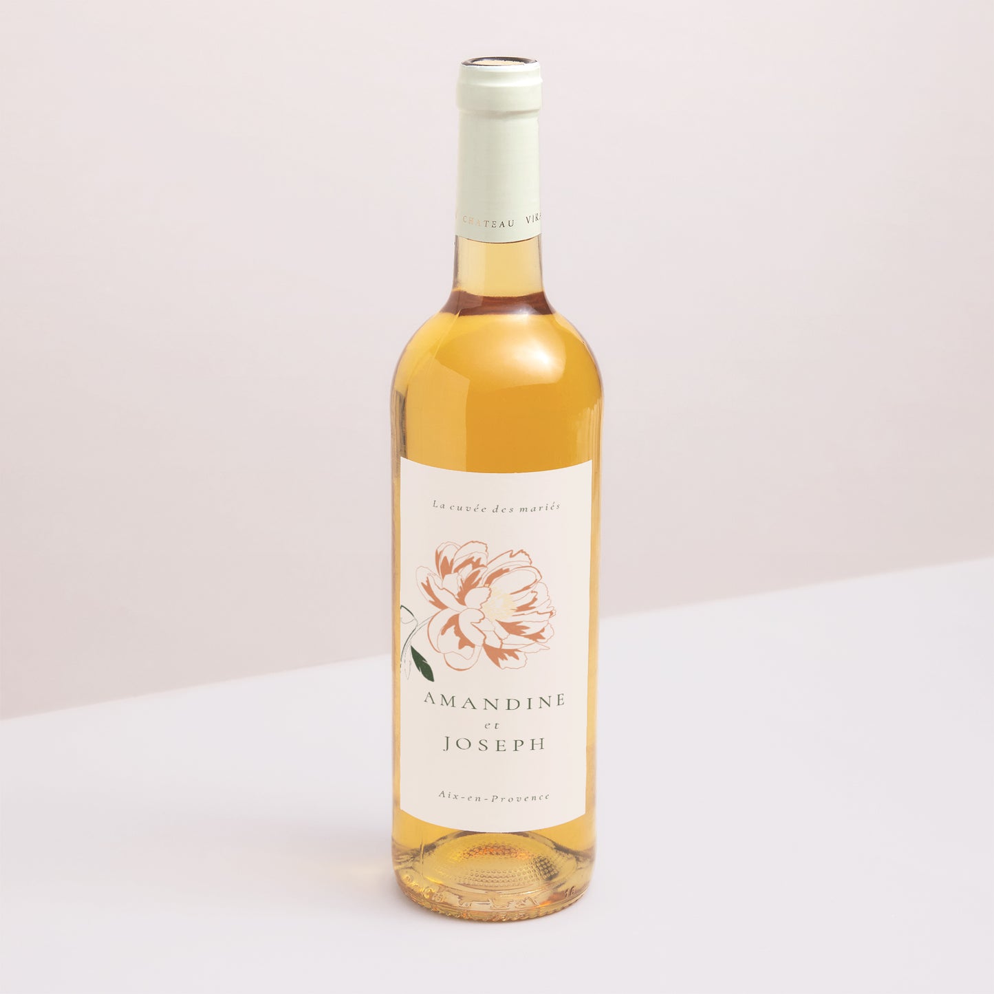 Etiquette bouteille Mariage Portrait Liberty Poudré photo N° 1