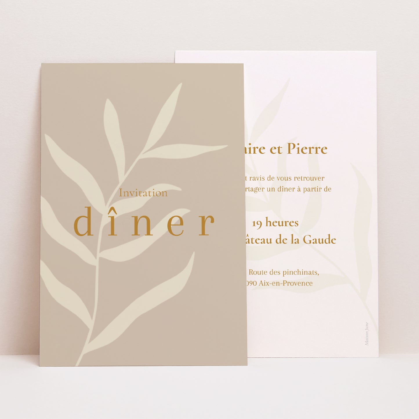 Invitations Mariage Portrait Bohème Chic photo N° 1