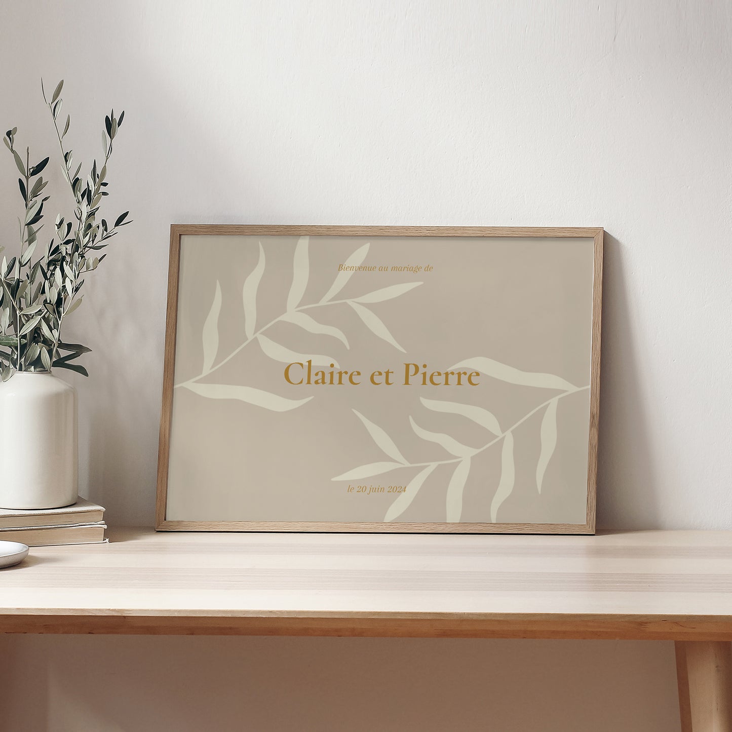 Panneau bienvenue Mariage Paysage 90 x 60 cm Bohème Chic photo N° 2