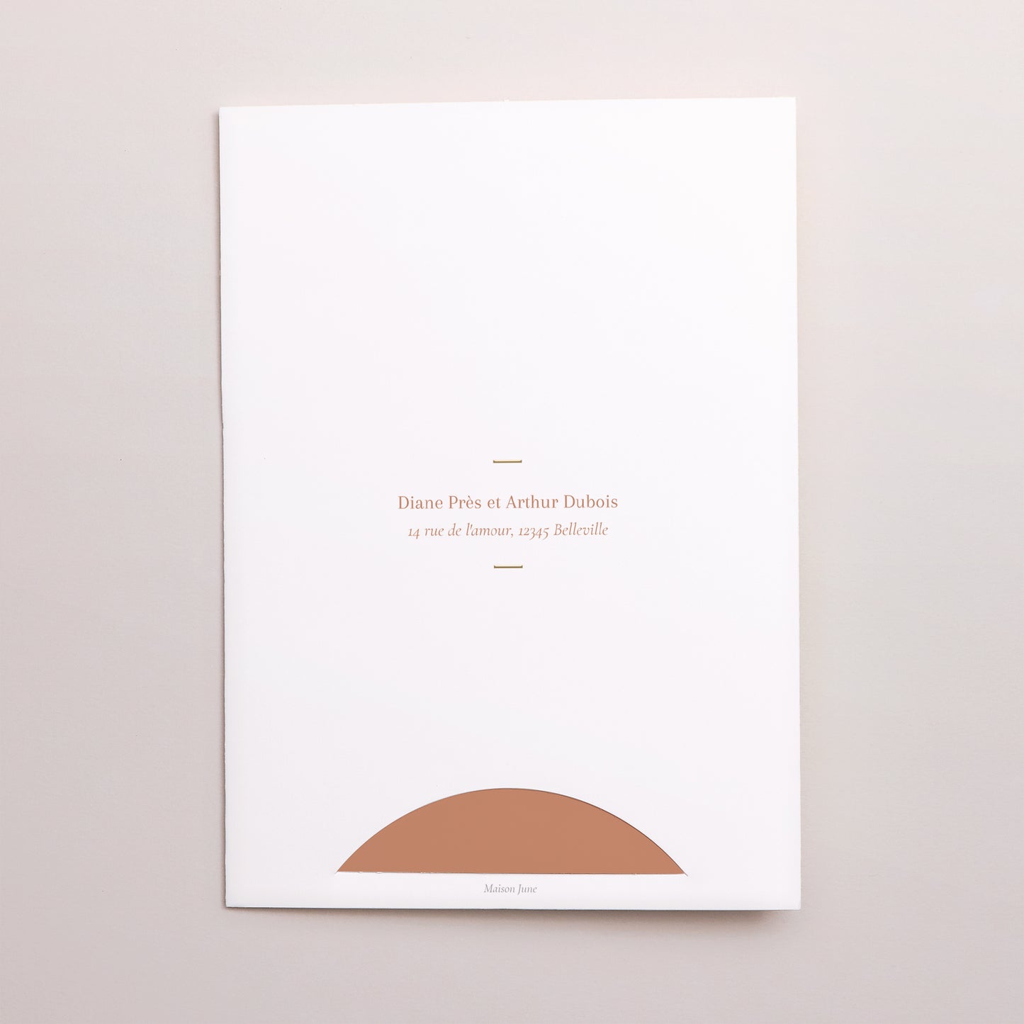 Faire-part Mariage Pochette 2 cartes Végétal Corail photo N° 4