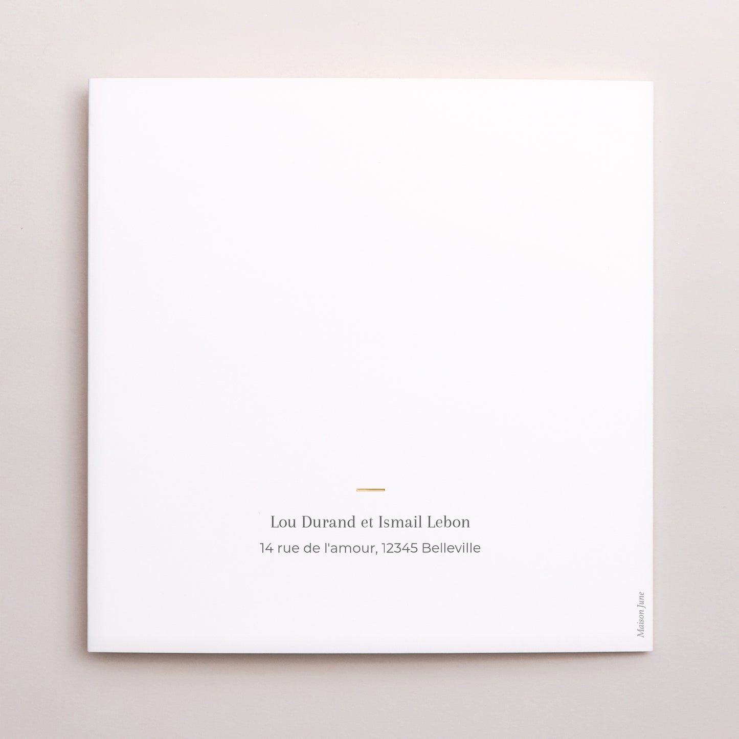 Faire-part Mariage Carré double volet Douceur d'or photo N° 3