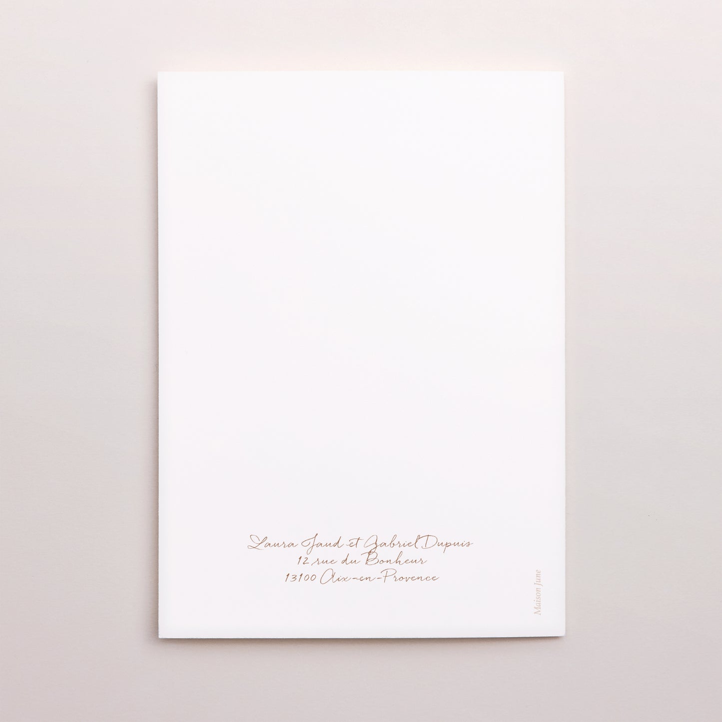 Faire-part Mariage Portrait double volet champêtre crème chic photo N° 3