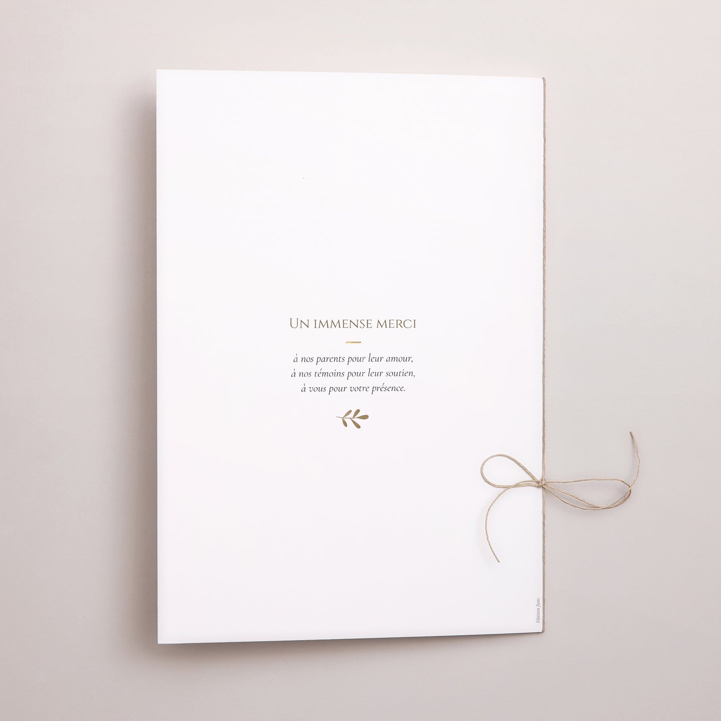 Livret de messe Mariage Double volet Végétal sépia doré photo N° 3