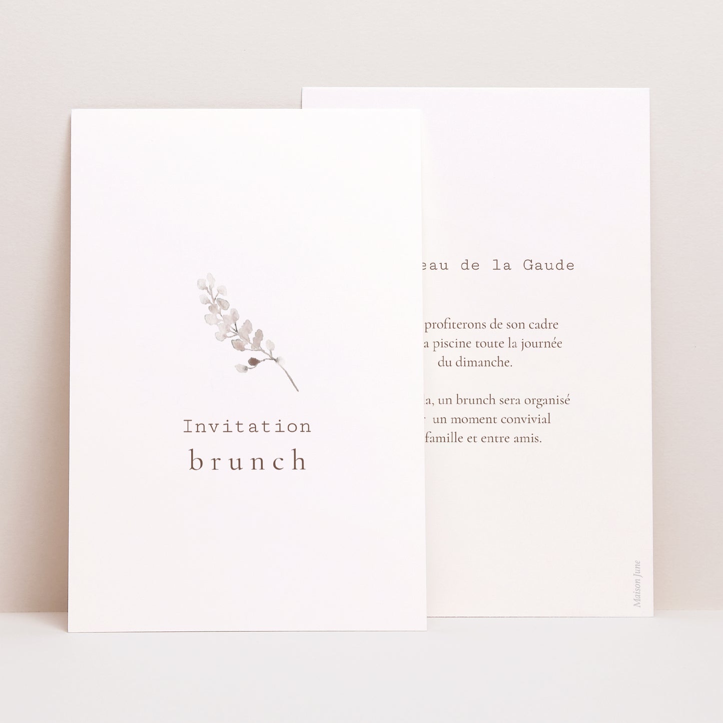 Invitations Mariage Portrait Fleurs Séchées photo N° 1