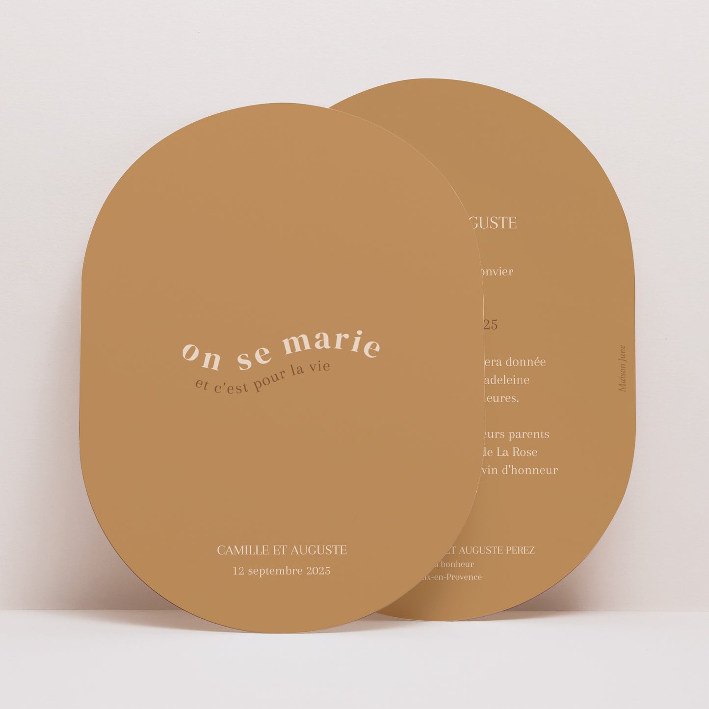 Faire-part Mariage Ovale Bord de Mer photo N° 1