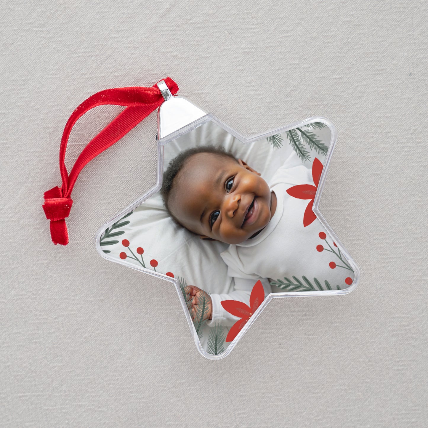 Boule de Noël Fin d'année étoile Baies rouges photo N° 2