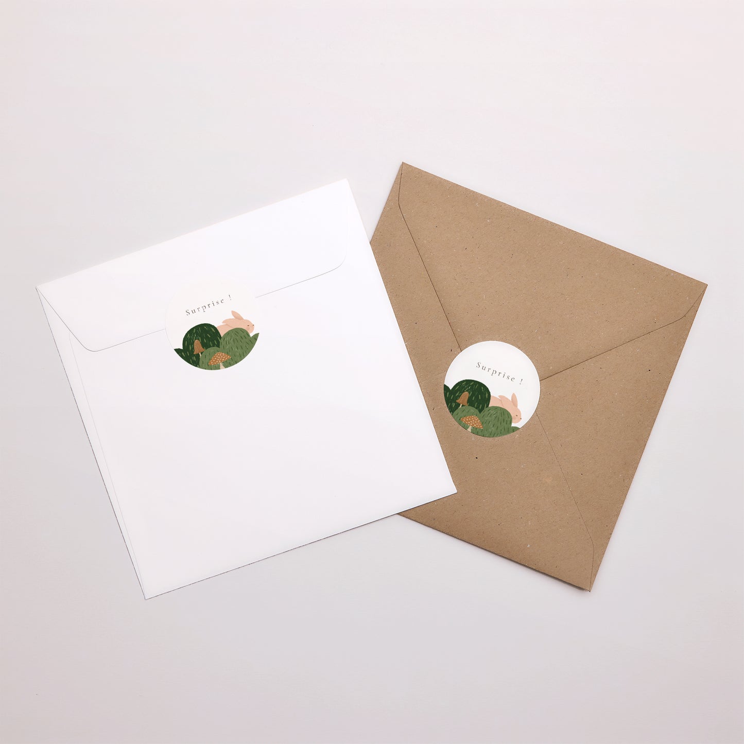 Sticker Naissance Rond Il était une fois les animaux de la forêt photo N° 3