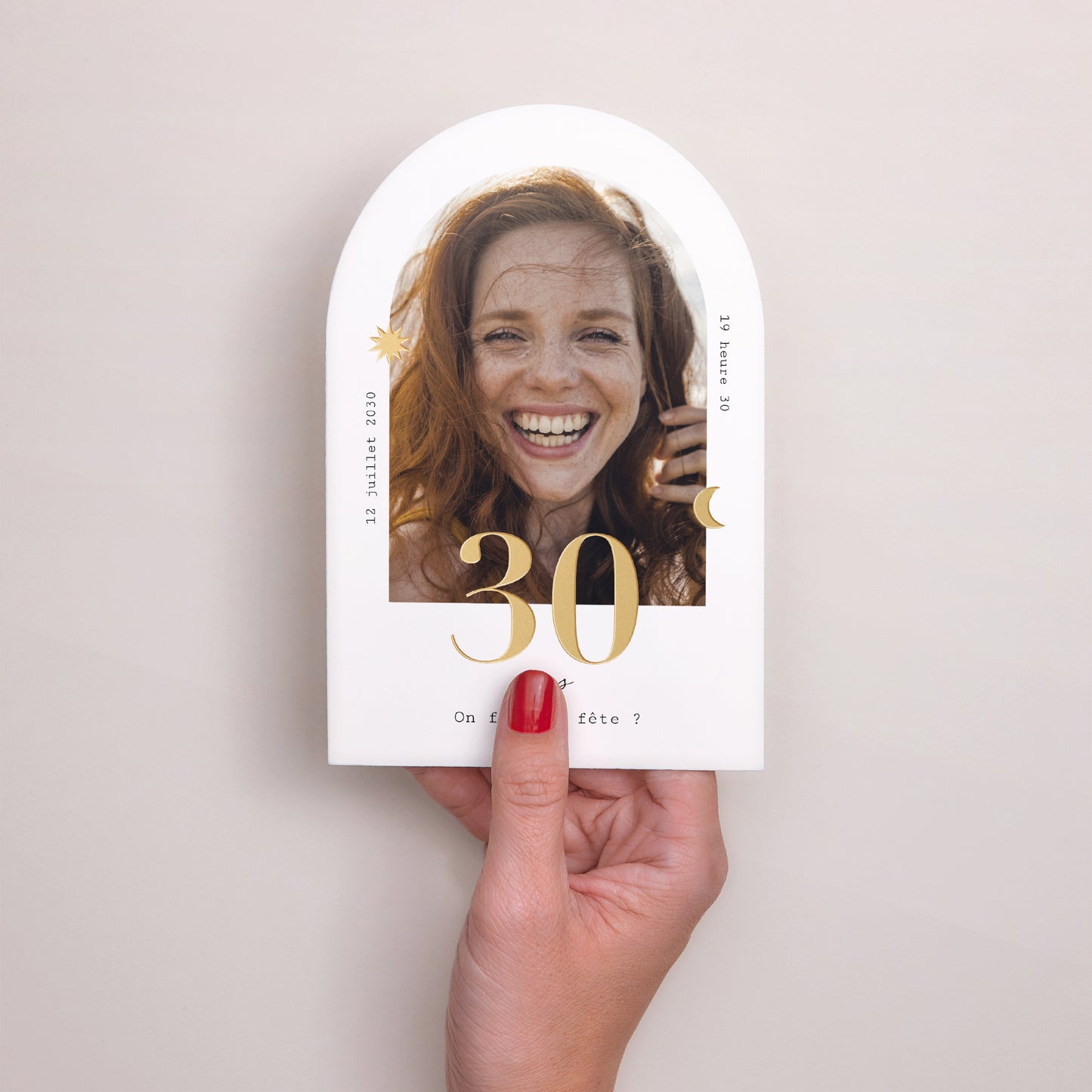 Invitations Anniversaire Adulte Arche Arche Typo, 30 ans photo N° 2