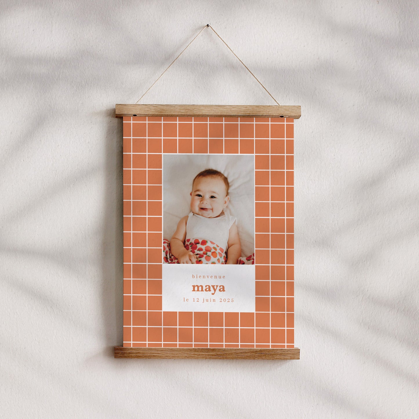 Affiche Naissance Portrait Tomettes, Décentré photo N° 4