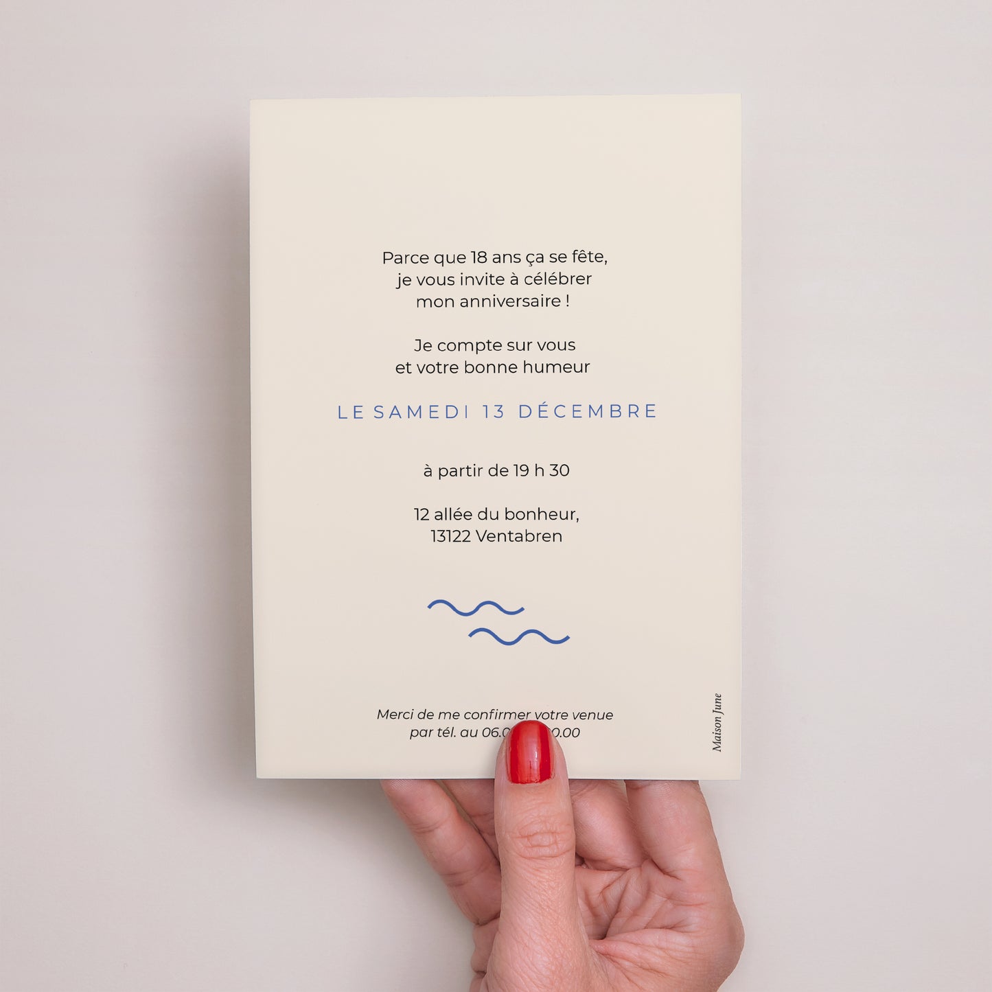 Invitations Anniversaire Adulte Portrait Garçon Typo photo, 18 ans photo N° 3