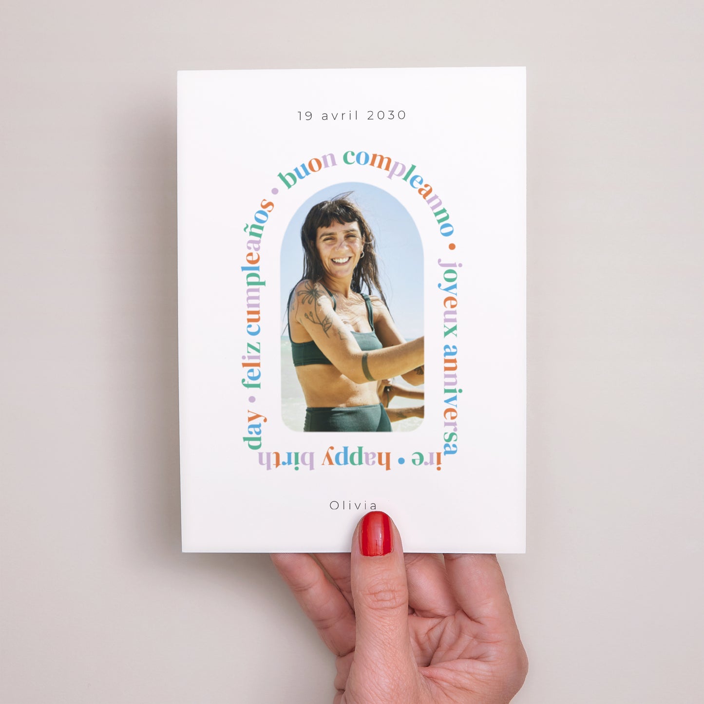Invitations Anniversaire Adulte Portrait Fête Multicolore photo N° 2
