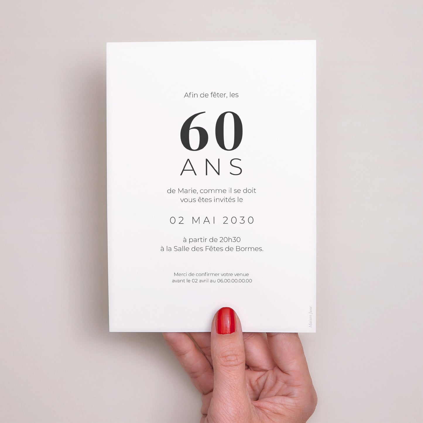 Invitations Anniversaire Adulte Portrait Anniversaire 60 ans photos multiples photo N° 3