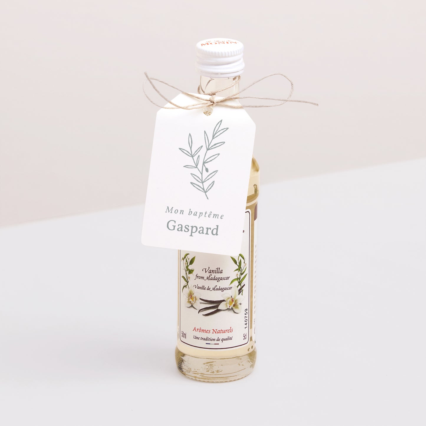 Etiquette perforée Baptême Fanion Eglise crayonnée photo N° 3